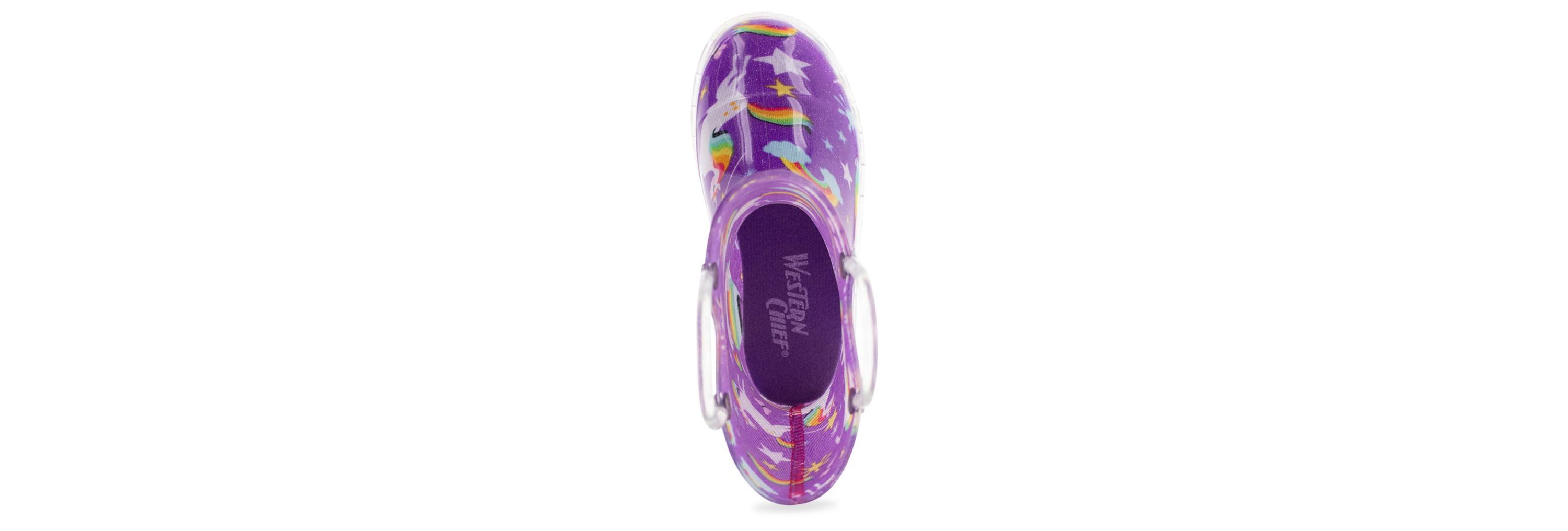 Toddler/Youth Girls Rainbow Unicorn Lighted Rain Boot