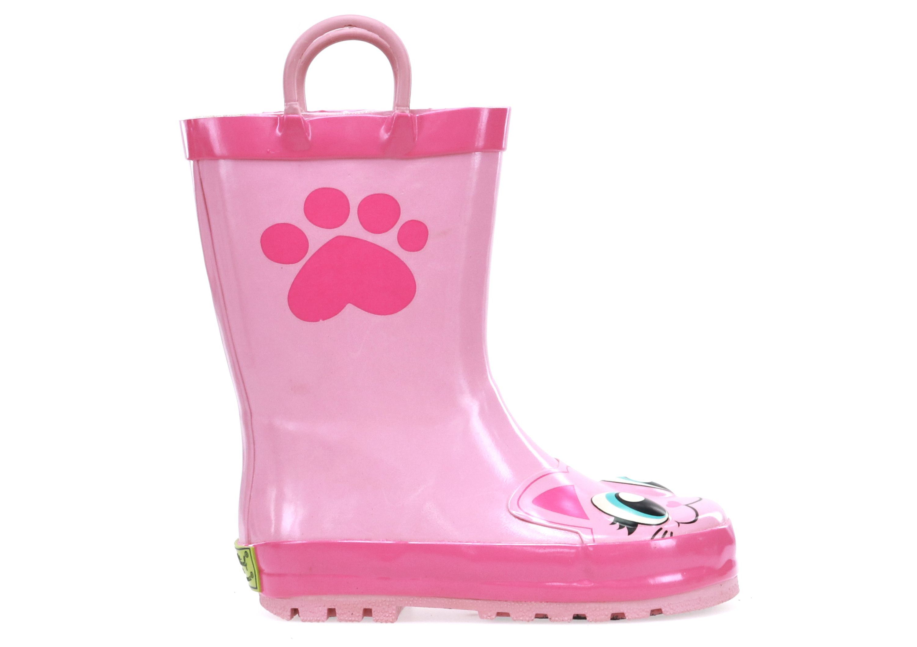 Toddler/Youth Girls Pink Kitty Rain Boot