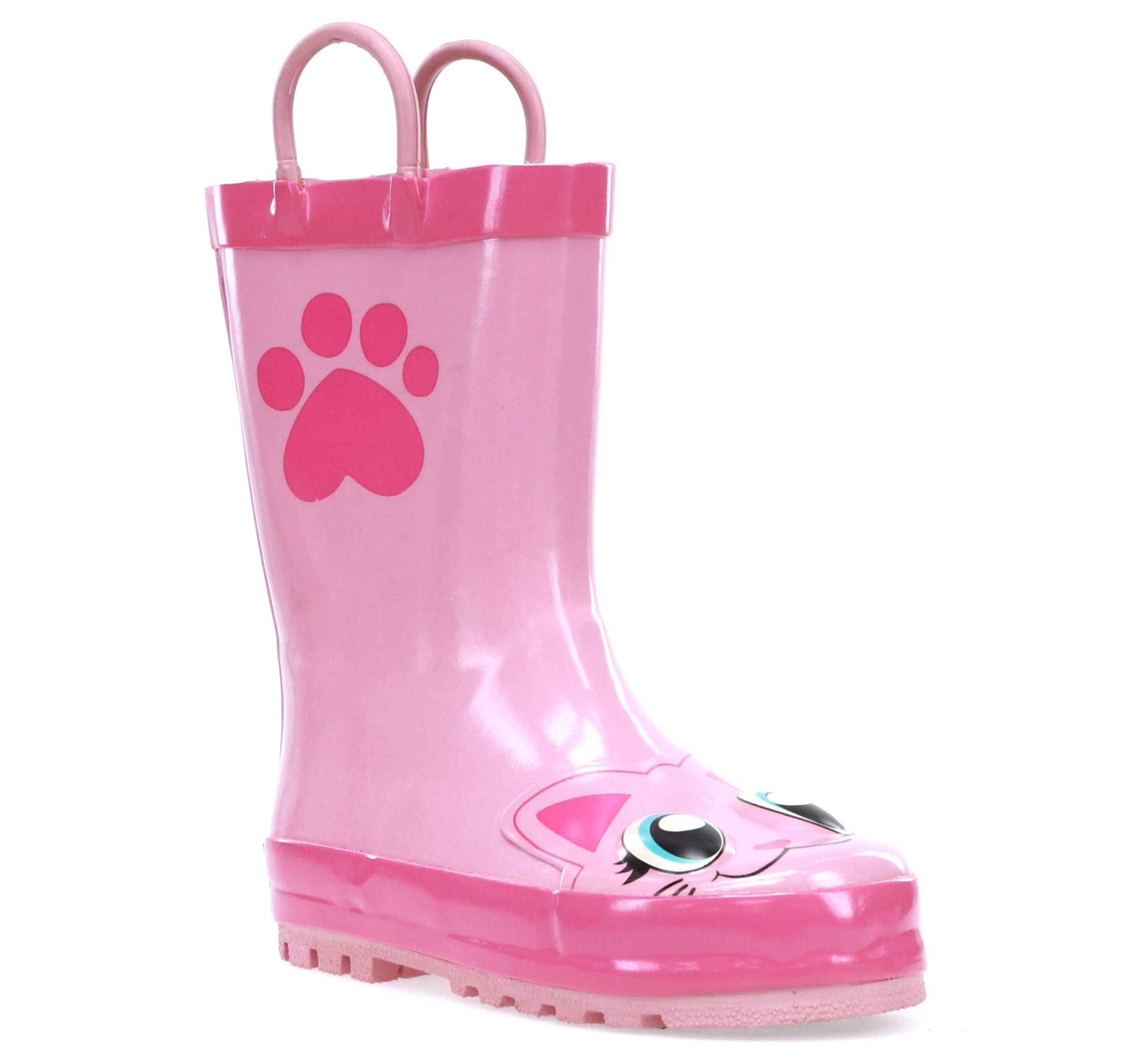 Toddler/Youth Girls Pink Kitty Rain Boot