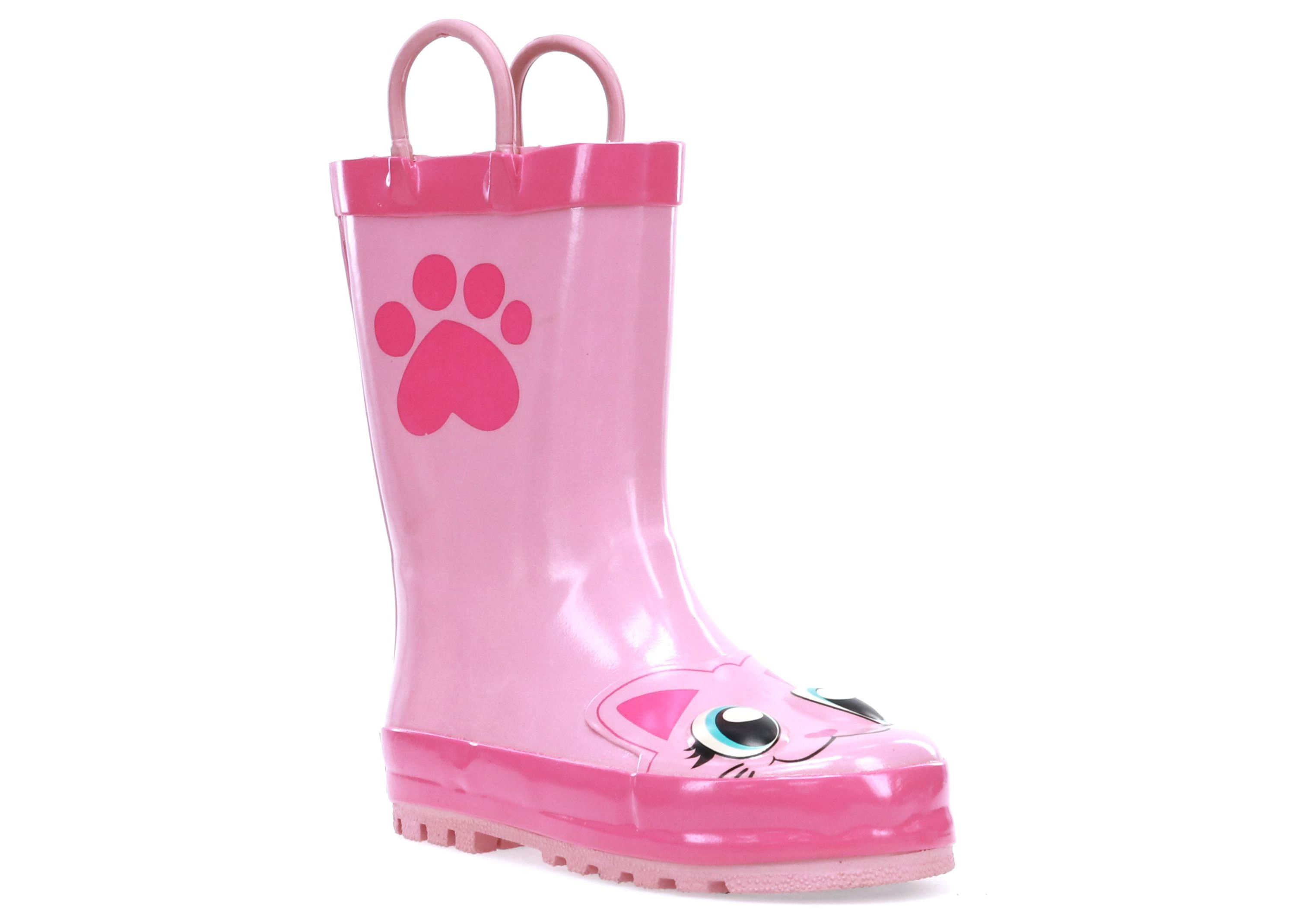 Toddler/Youth Girls Pink Kitty Rain Boot