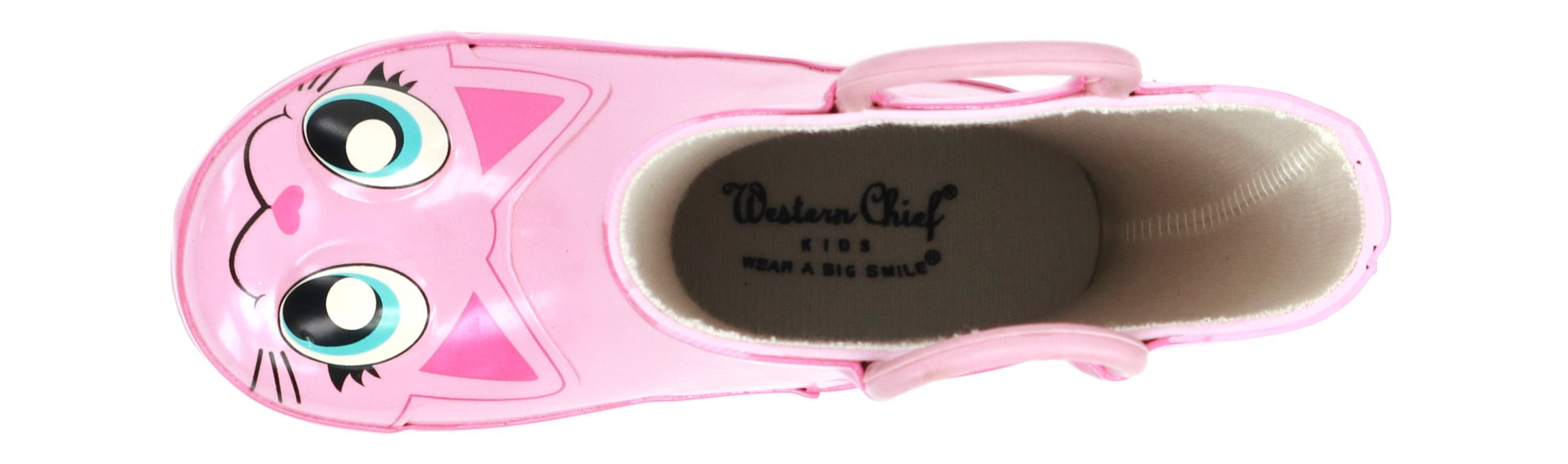 Toddler/Youth Girls Pink Kitty Rain Boot