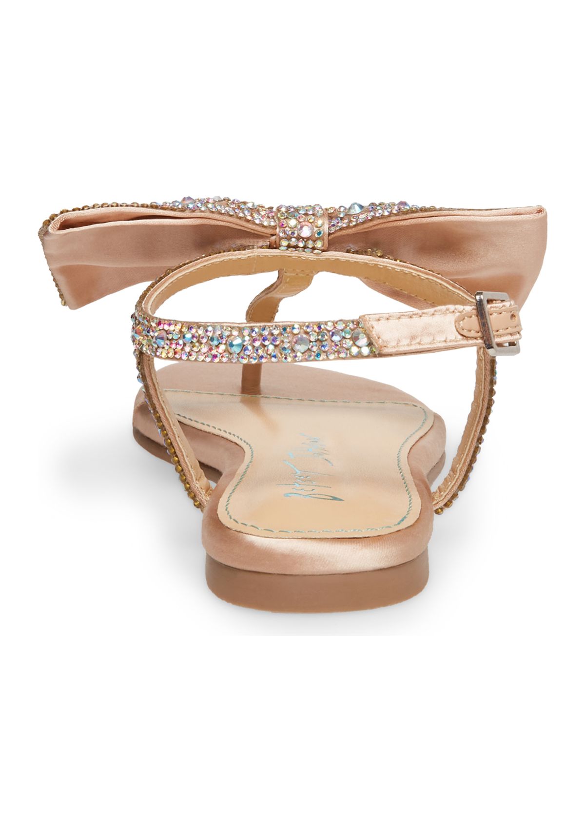 Big Kid Girls Sasha Rhinestone Bow T-Sandals