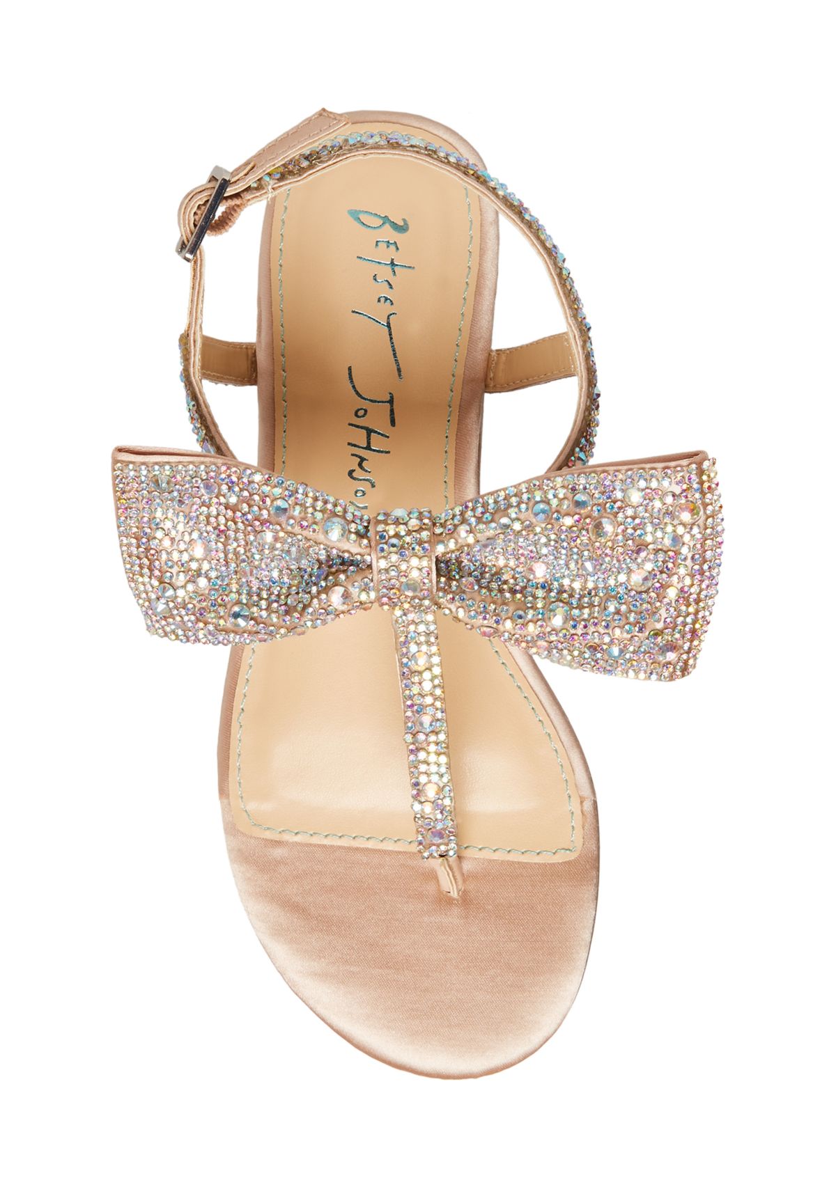 Big Kid Girls Sasha Rhinestone Bow T-Sandals