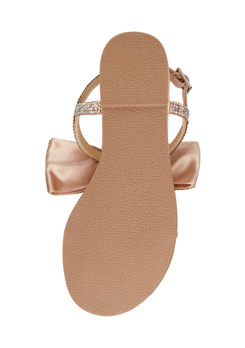 Big Kid Girls Sasha Rhinestone Bow T-Sandals