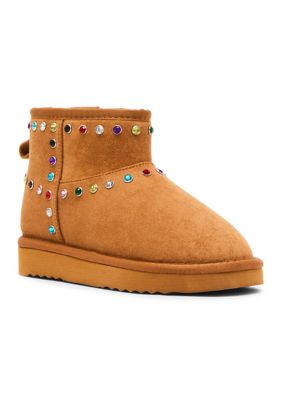 Steve Madden Big Kid Girls Embellished Cozy Boots, 13M Big Kid