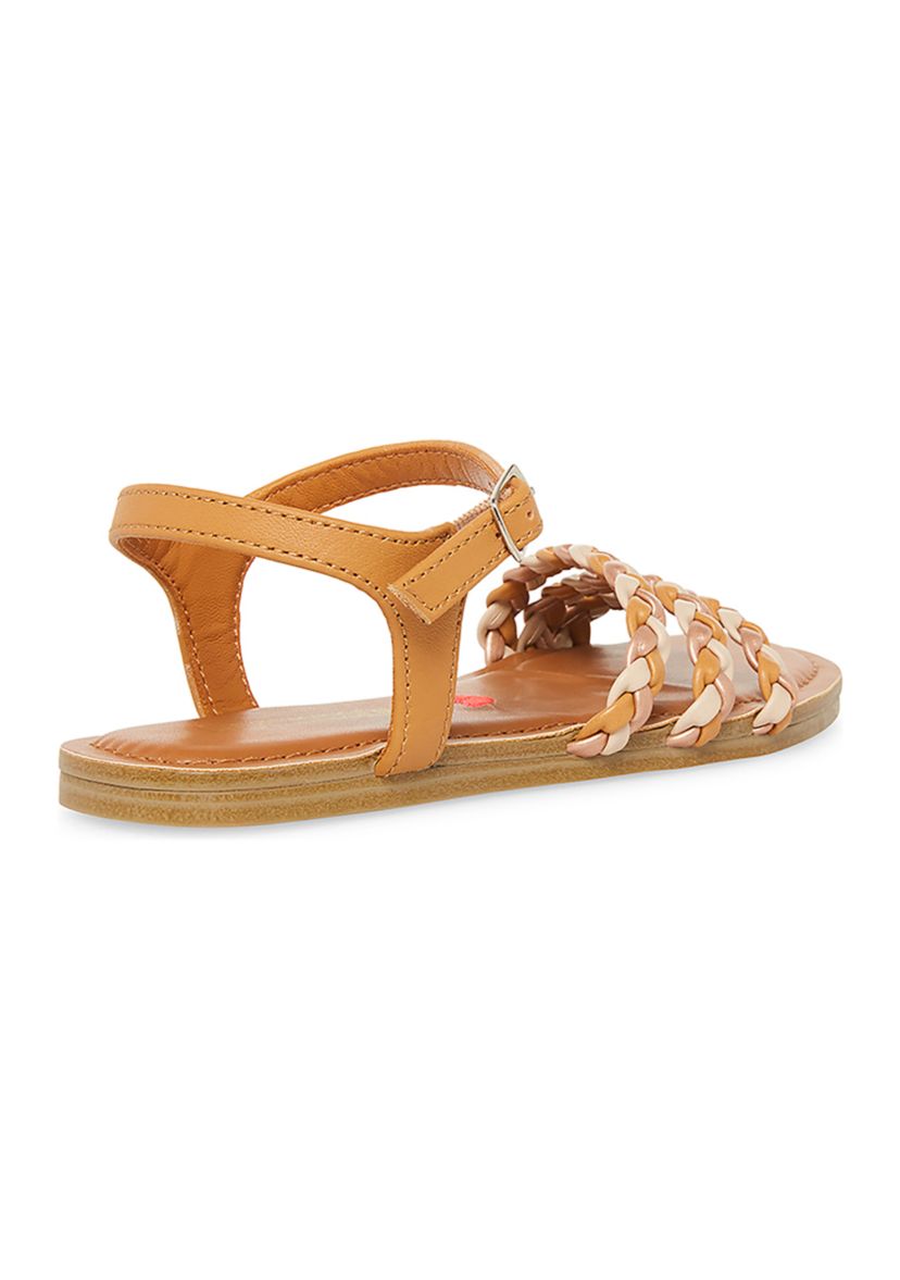 Youth Girls Braided Vamp Sandals