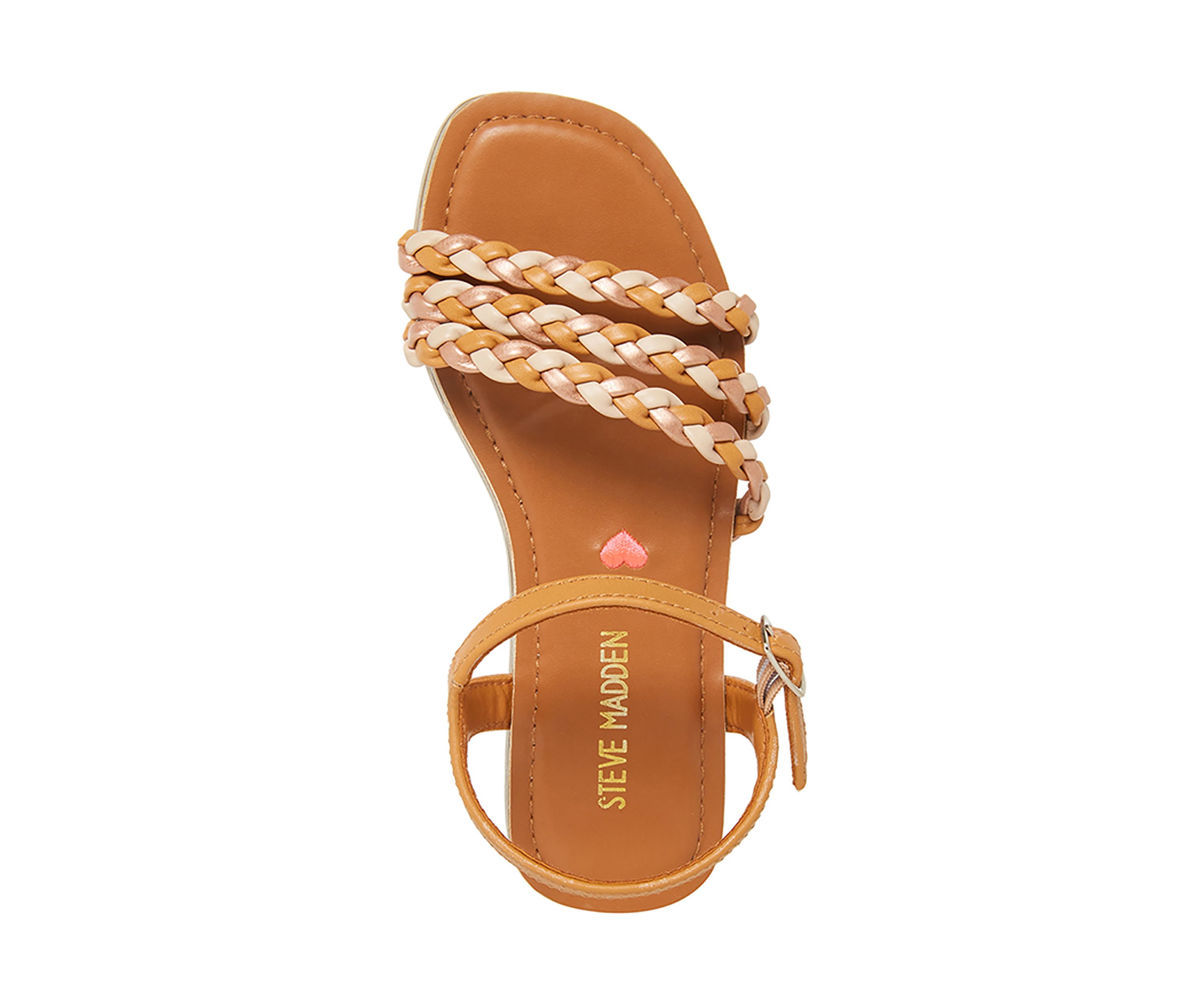 Youth Girls Braided Vamp Sandals