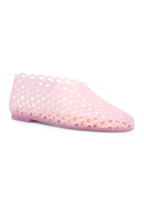 Steve Madden Big Girls Vee Jelly Flats, Pink, 13M Big Kid