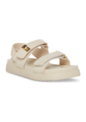 Steve Madden Youth Girls Mona Double Band Backstrap Sandals, 5M Big Kid