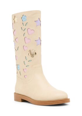 Steve Madden Big Kid Girls JORIOLEC Flower Boots, 13M Big Kid