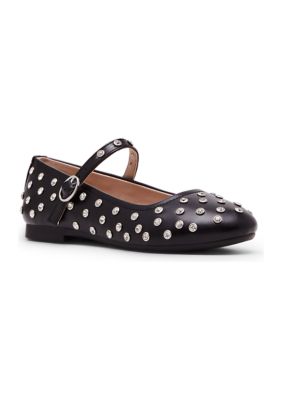 Steve Madden Youth Girls JVenetar Flats, Black, 13M Big Kid