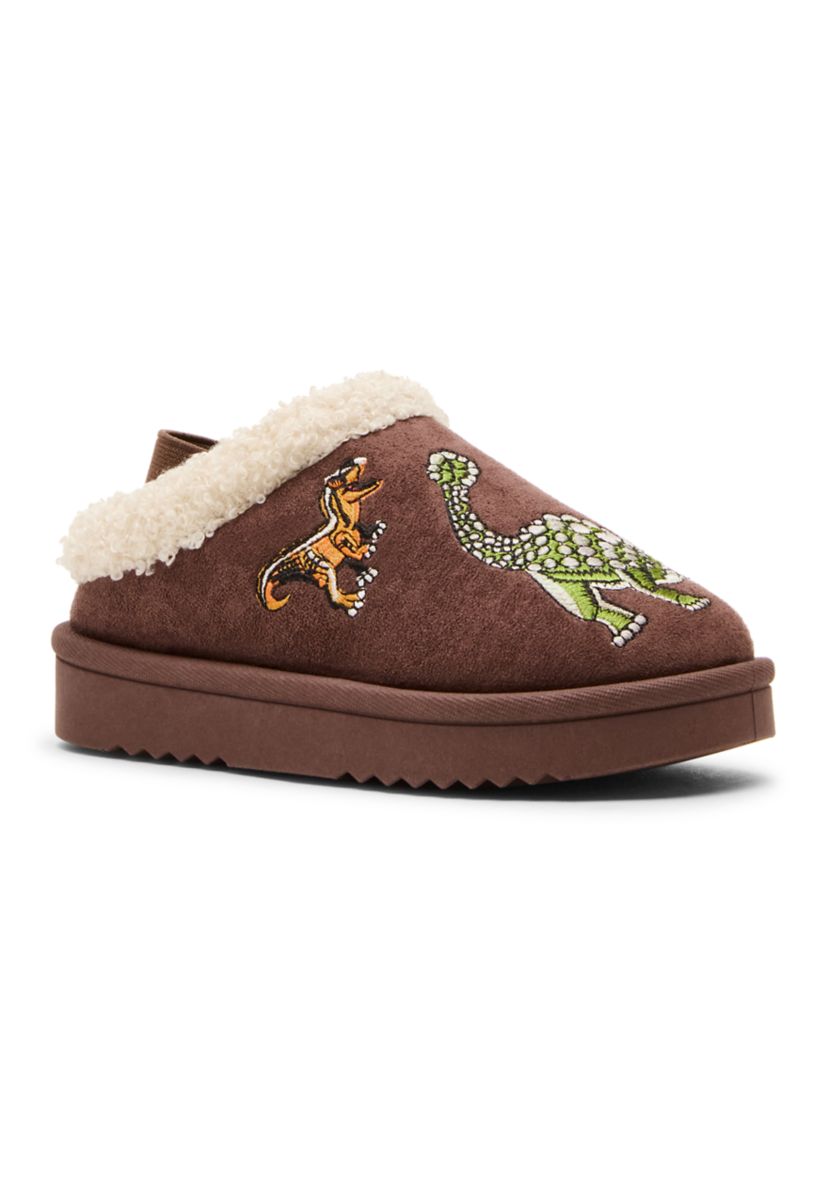 Little Kid Boys Dino Scuff Slippers