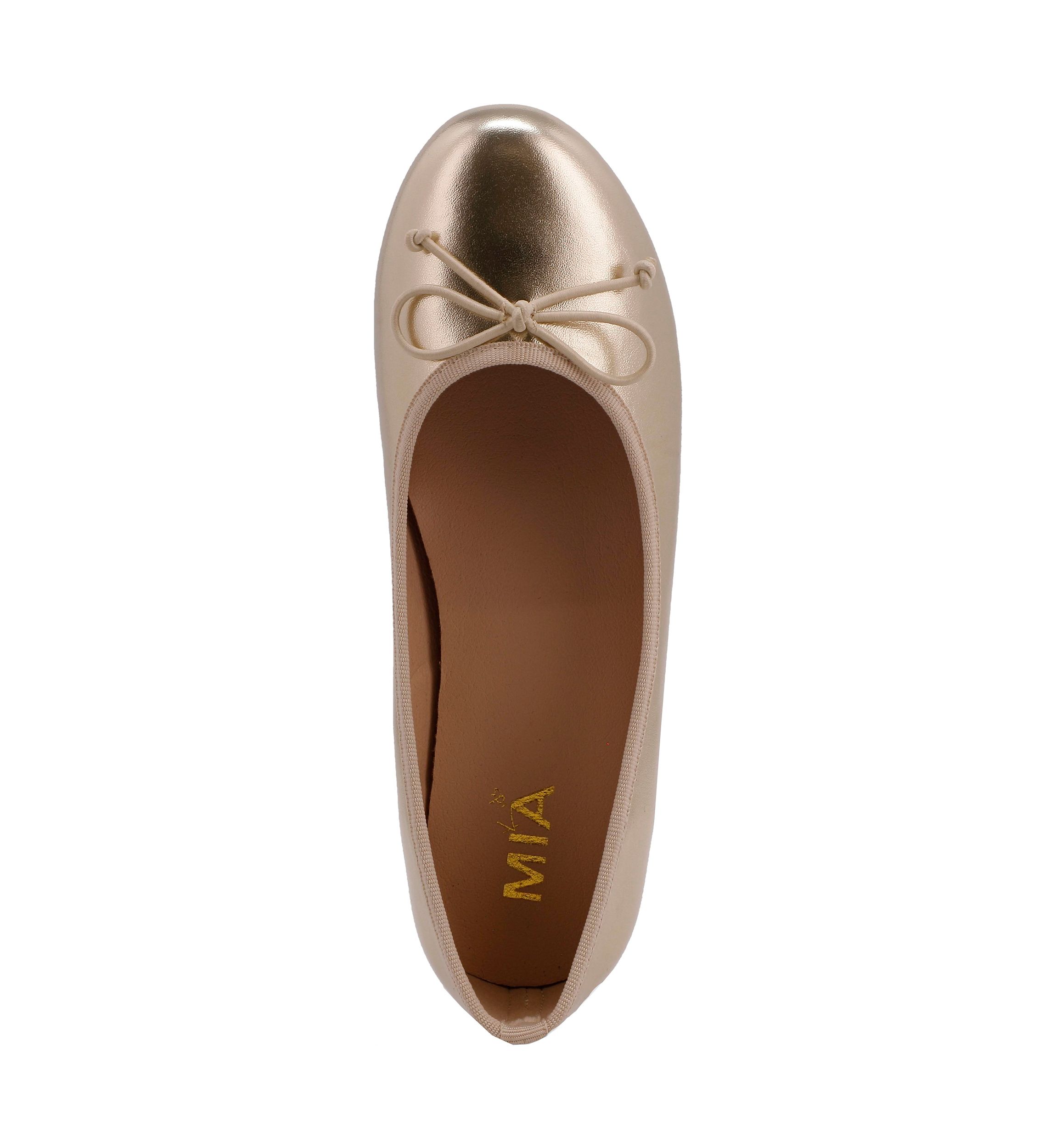 Youth Girls Metallic Bow Flats