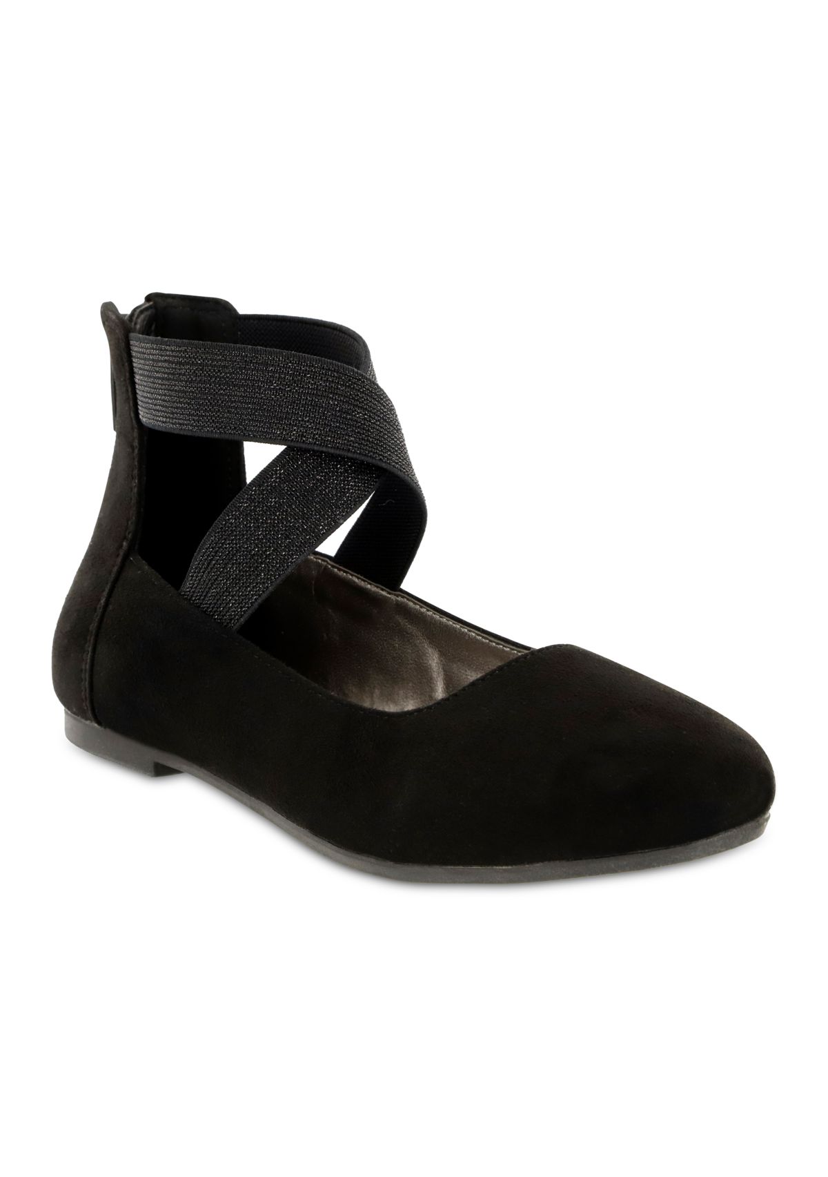 Big Kid Girls Crossband Ankle Flats