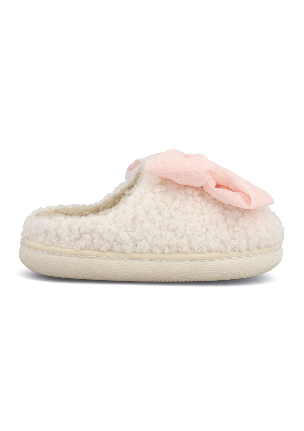 Big Kid Girls Bow Scuff Slippers