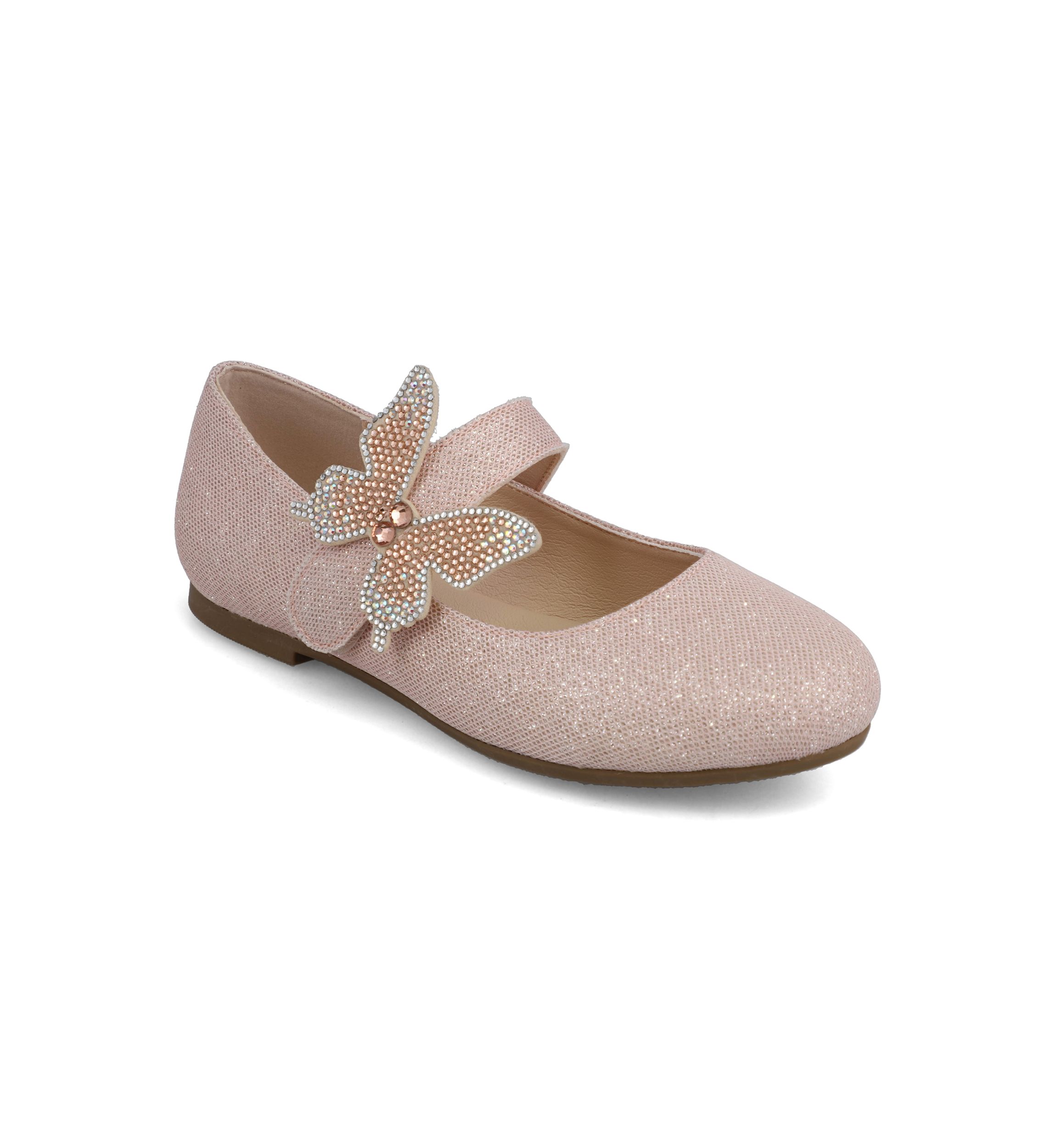Big Kid Girls Butterfly Glitter Flats
