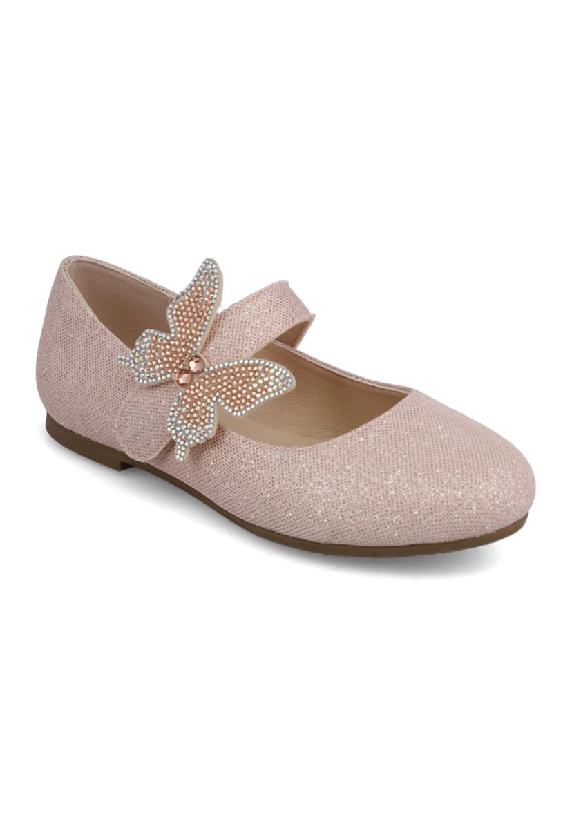 Big Kid Girls Butterfly Glitter Flats