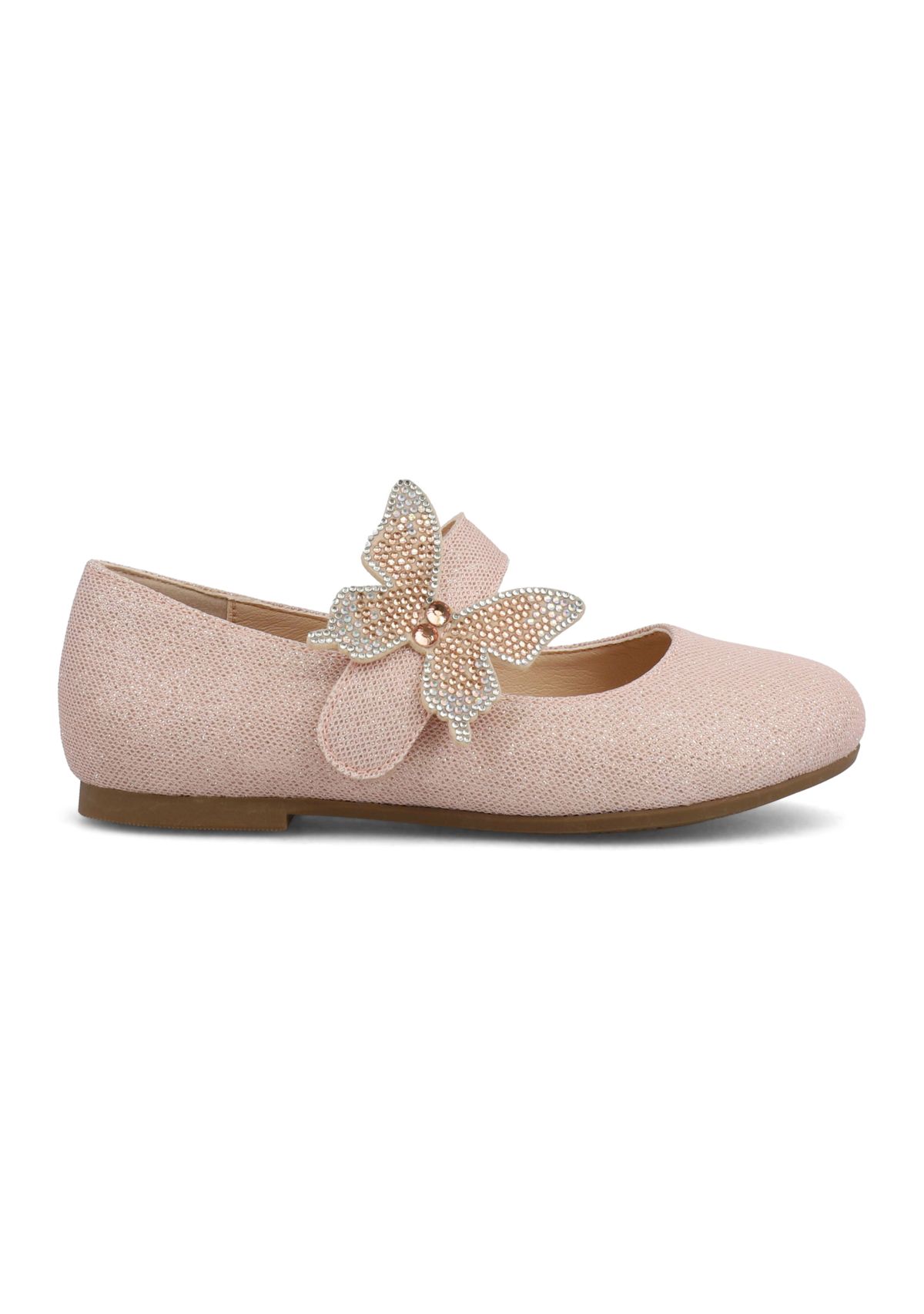Big Kid Girls Butterfly Glitter Flats