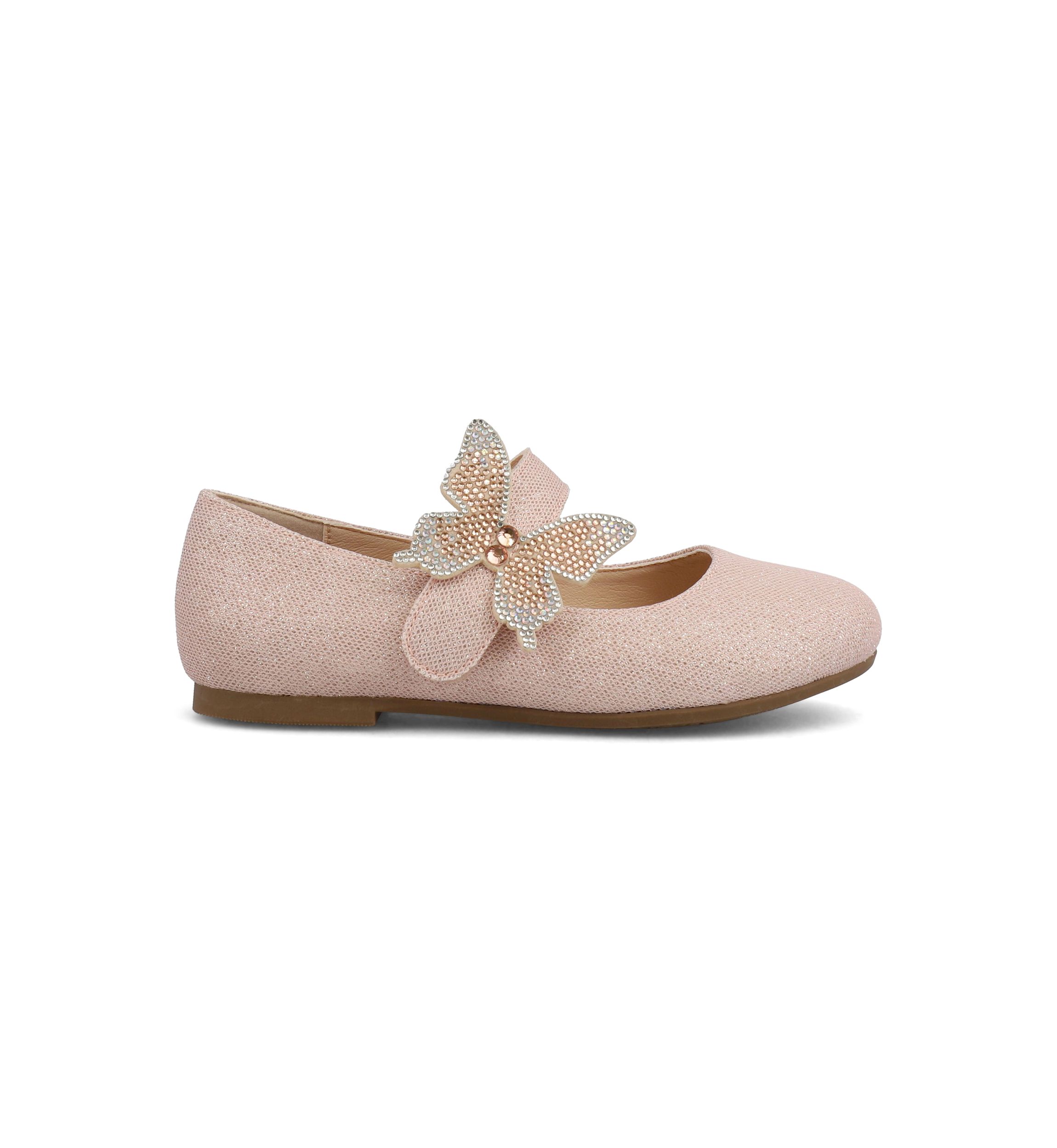 Big Kid Girls Butterfly Glitter Flats