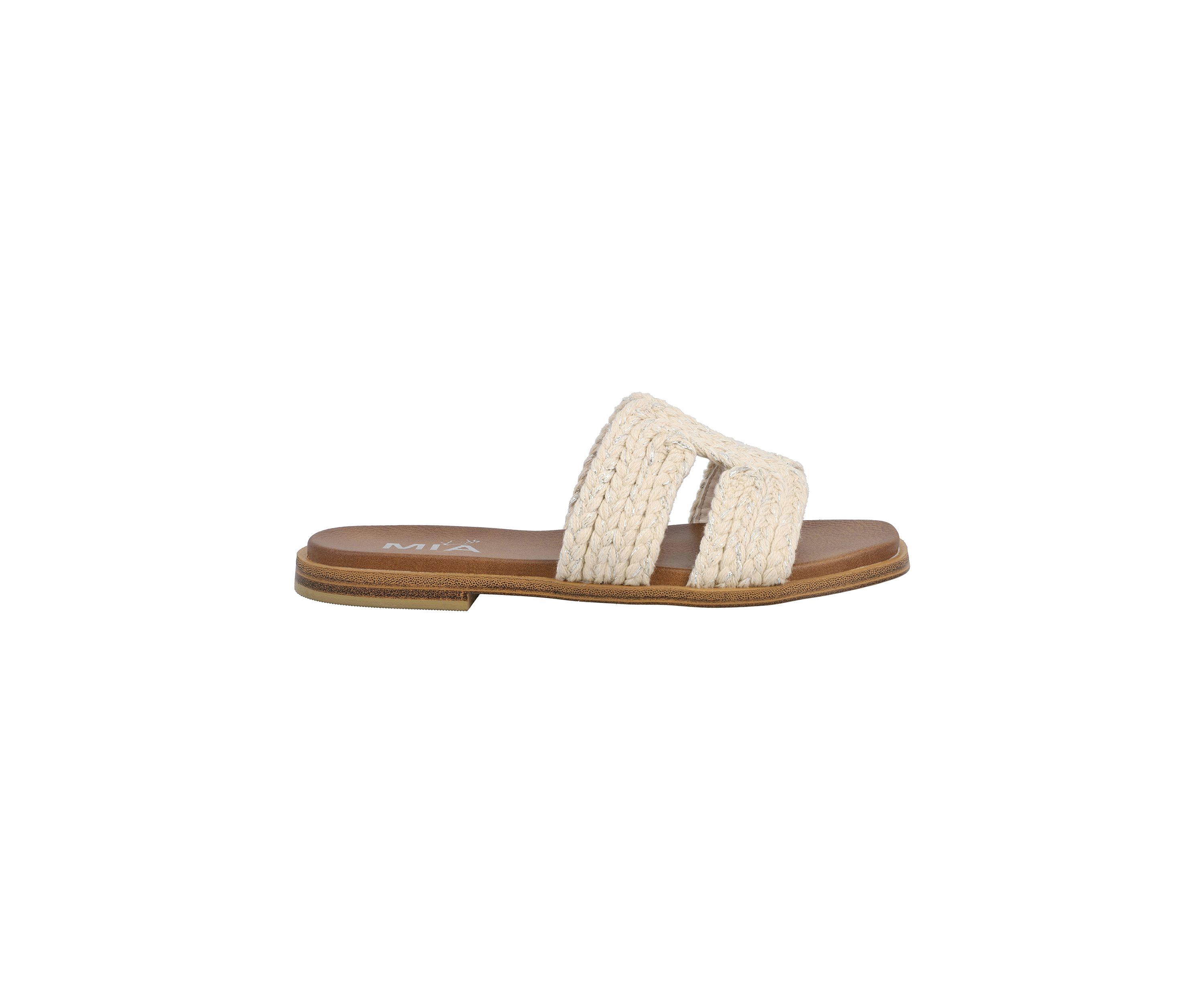 Big Kid Girls Little Poe Natural Braided Slide Sandals