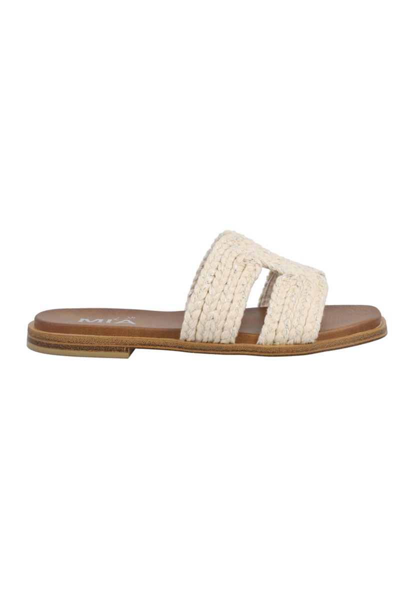 Big Kid Girls Little Poe Natural Braided Slide Sandals