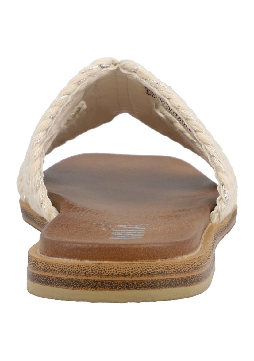 Big Kid Girls Little Poe Natural Braided Slide Sandals