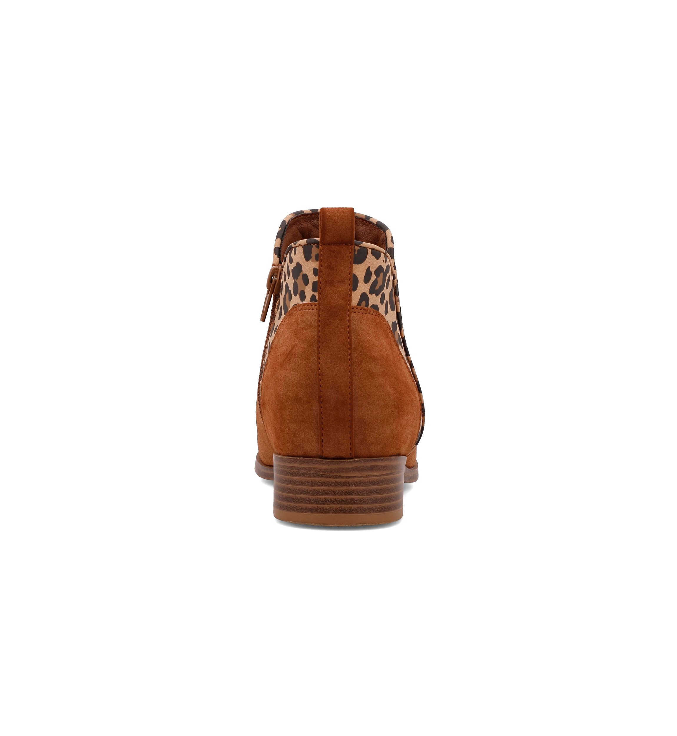 Youth Girls Leopard Print Trim Booties