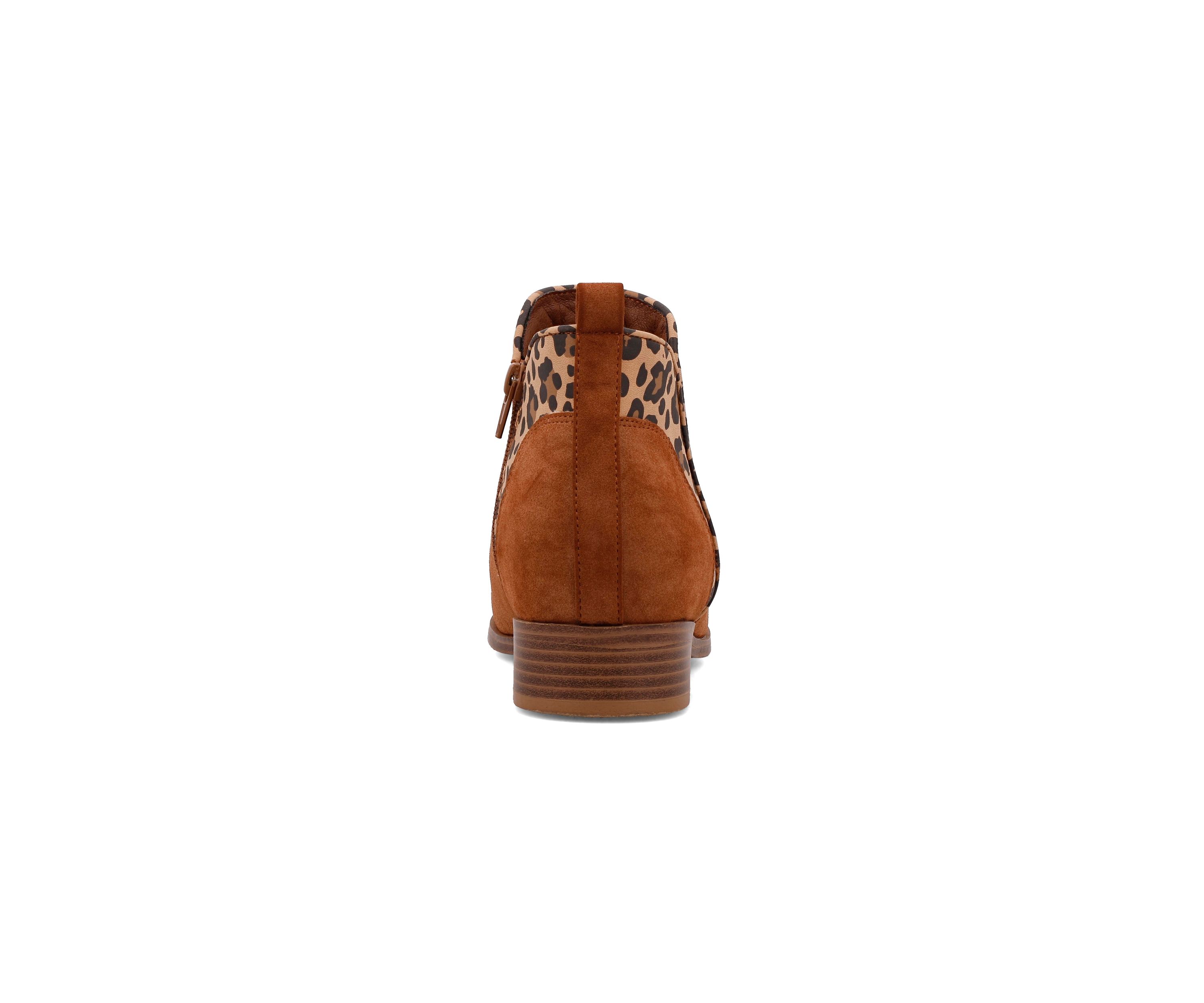Youth Girls Leopard Print Trim Booties