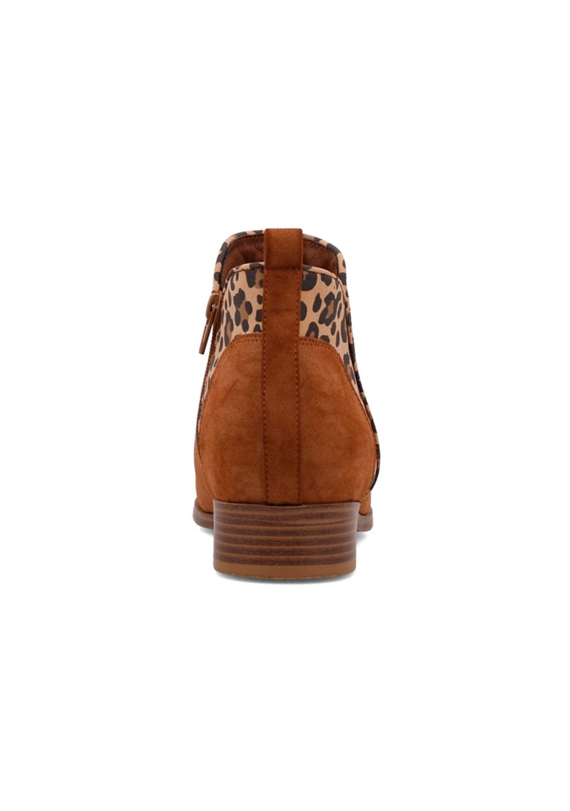 Youth Girls Leopard Print Trim Booties