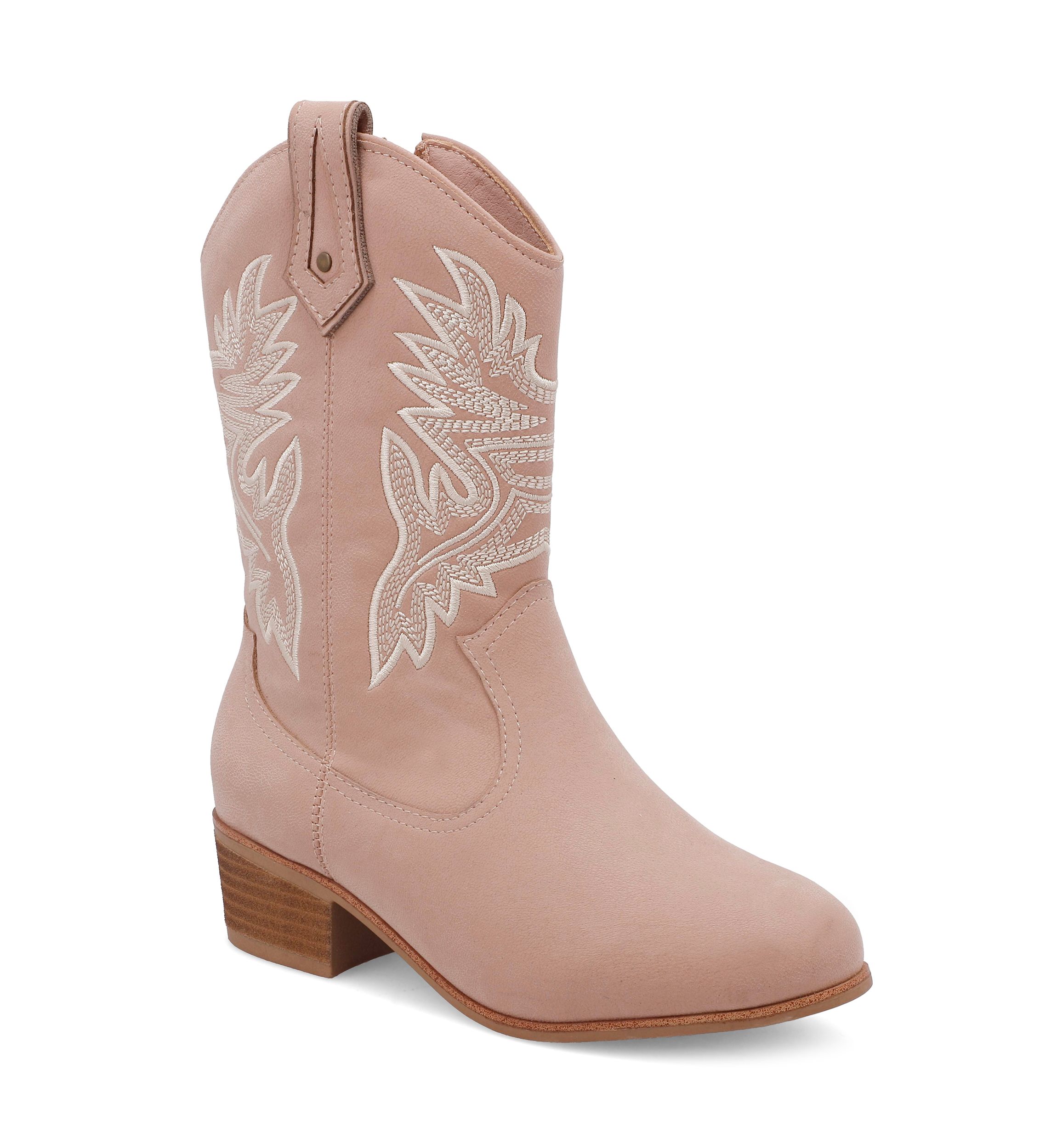 Youth Girls Tall Western Contrast Stitch Boots