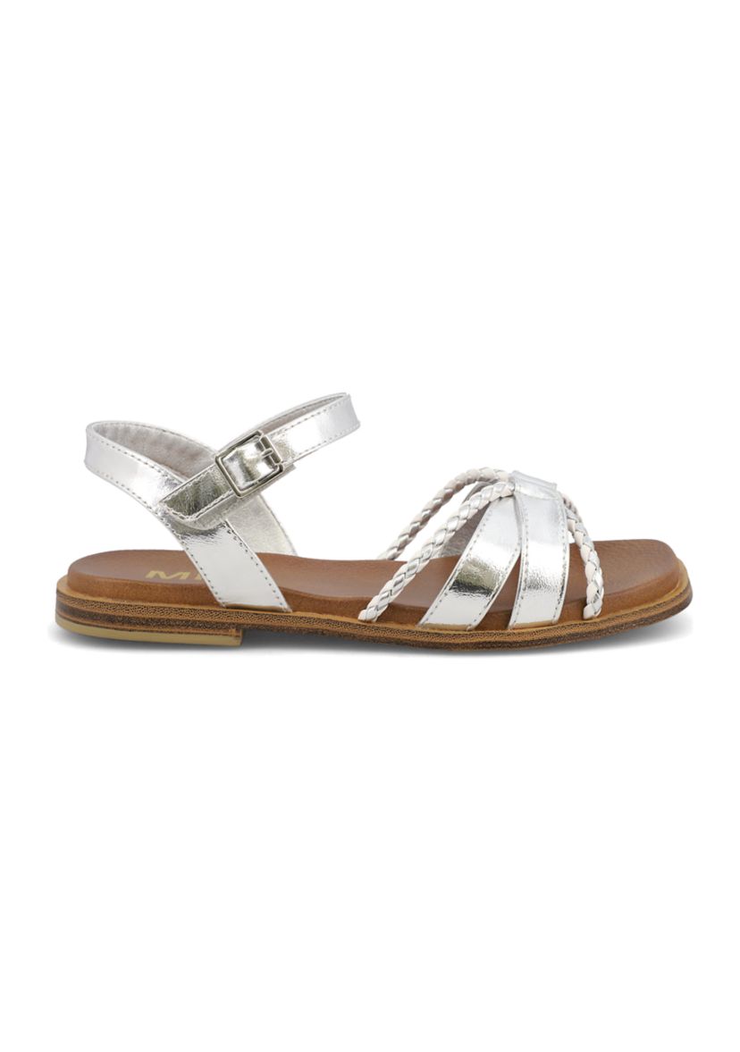 Chaisee Braided Metallic Flat Sandals