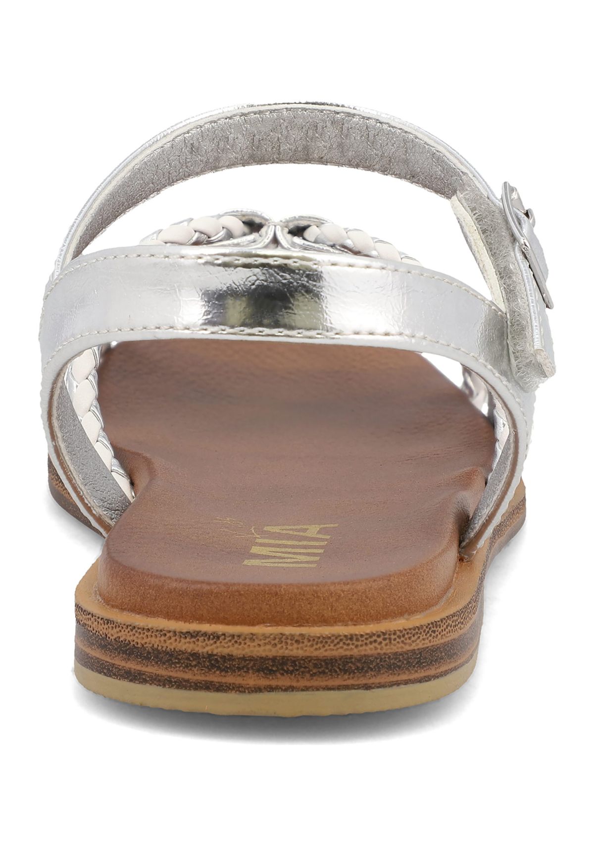 Chaisee Braided Metallic Flat Sandals