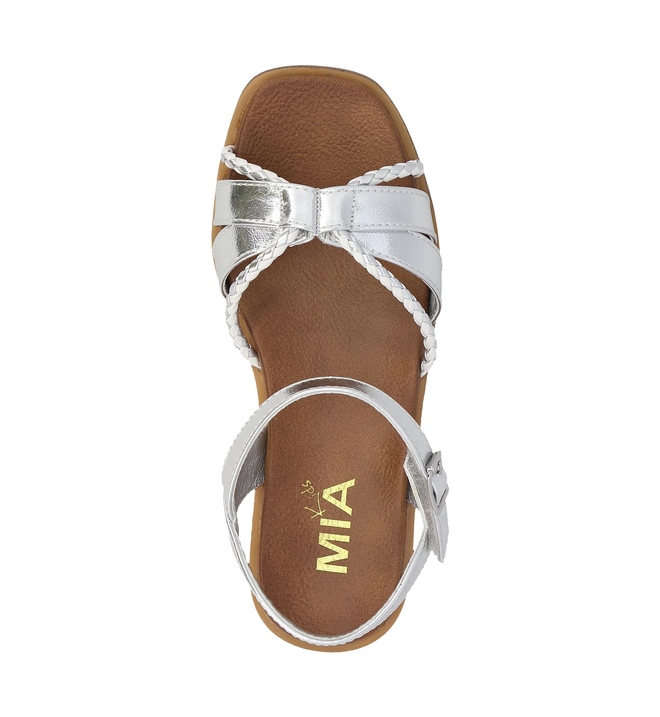 Chaisee Braided Metallic Flat Sandals