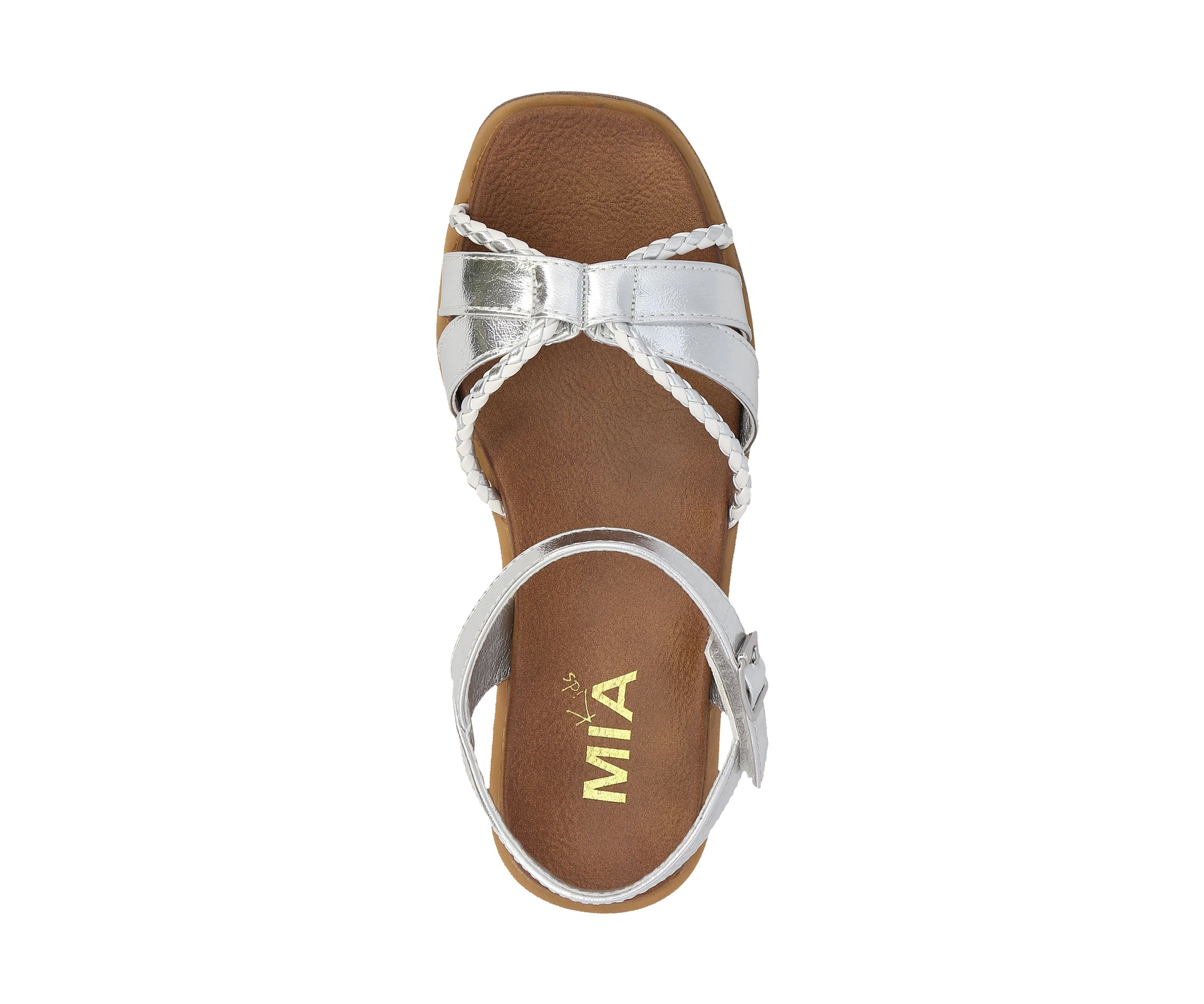 Chaisee Braided Metallic Flat Sandals