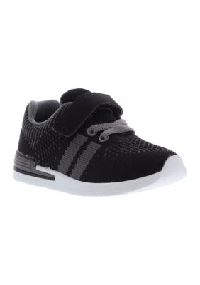 Oomphies Toddler Boys Wynn Fly Knit Sneakers, Black, 12M Little Kid