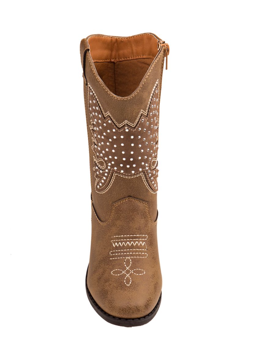 Toddler/ Youth Girls Tall Rhinestone Cowgirl Boots