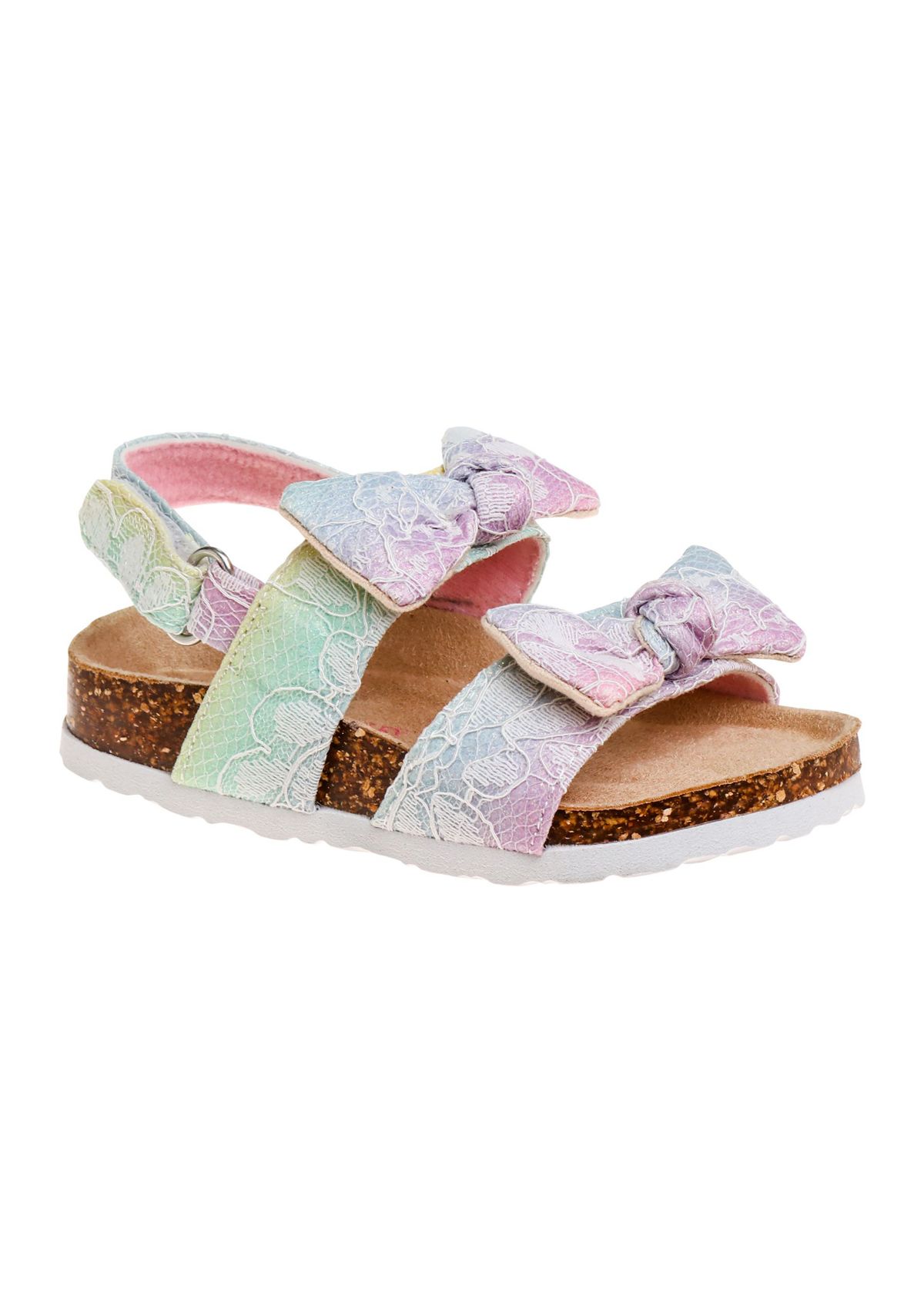 Toddler Girls Footbed Hook and Loop Sandals