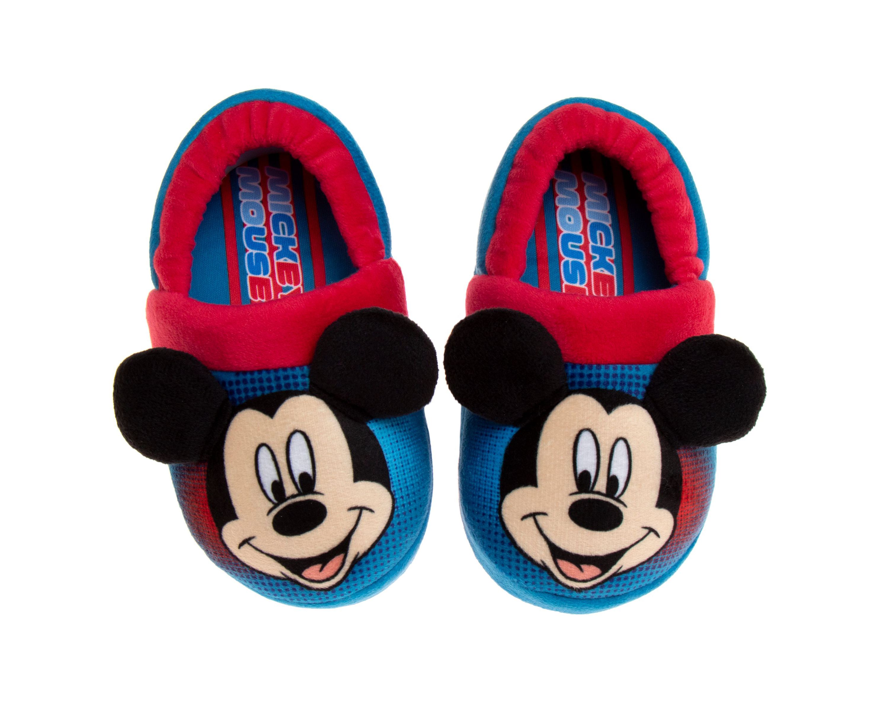 Disney Mickey Mouse Toddler Boys Retro Dual Sizes Slippers