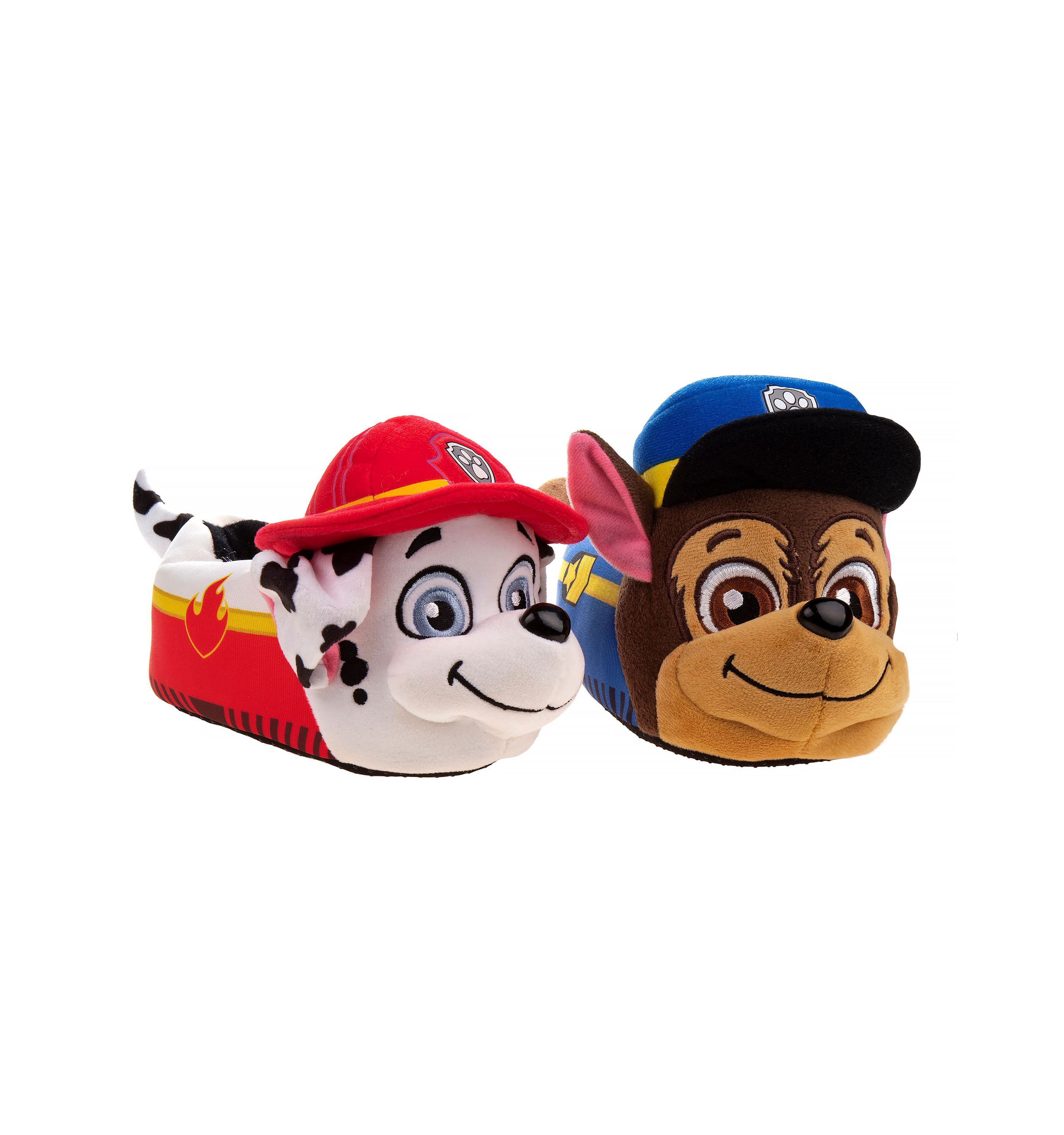 Nickelodeon Paw Patrol Marshall and Chase 3D Toddler Boys Dual Sizes Slippers