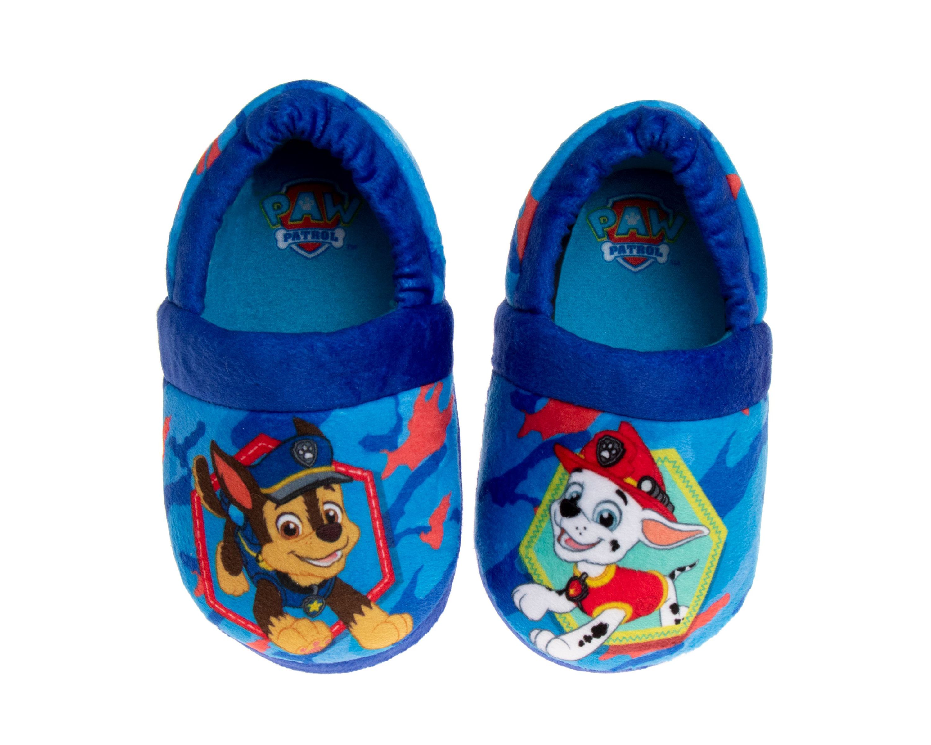 Nickelodeon Paw Patrol Marshall and Chase Toddler Boys Dual Sizes Slippers
