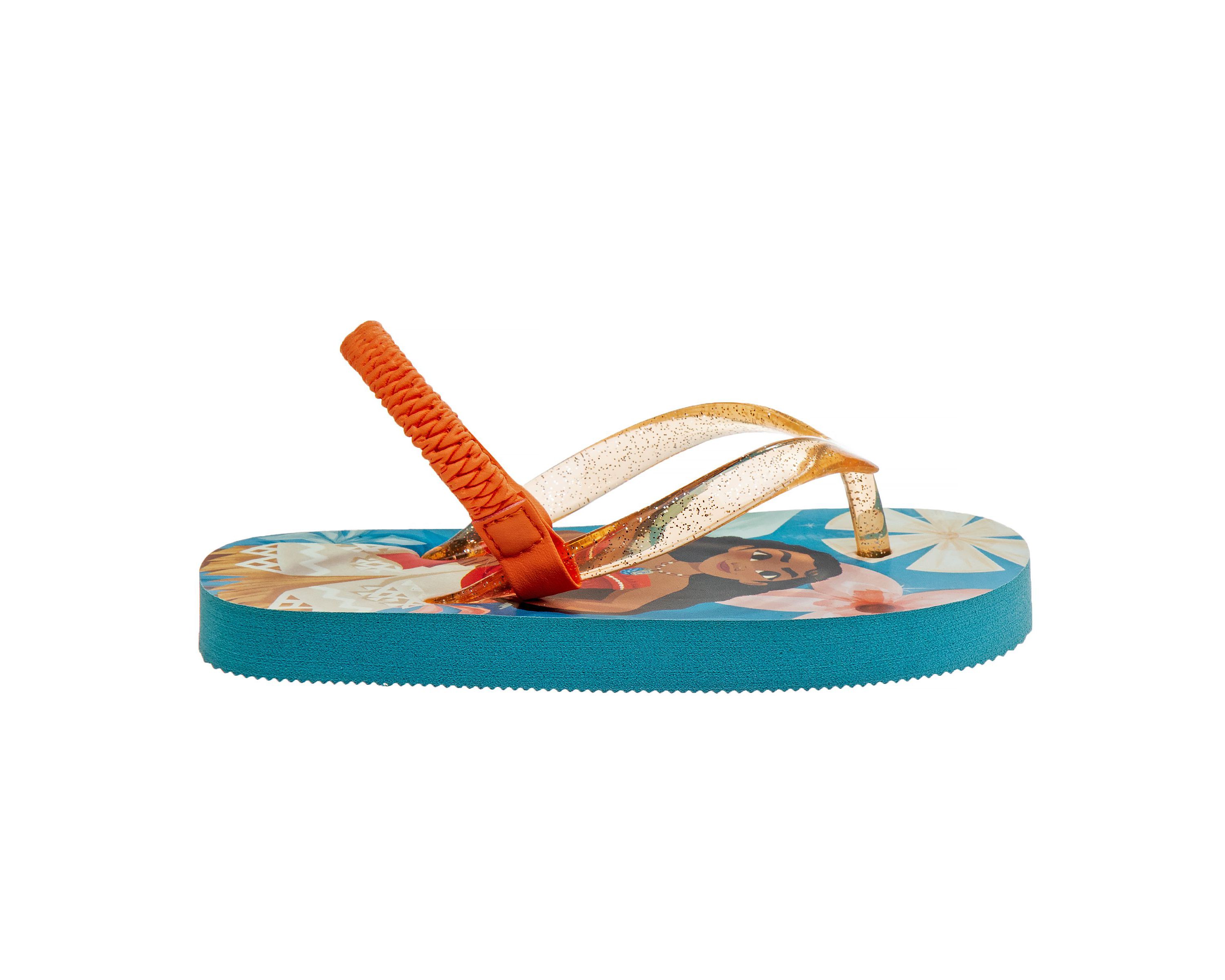 Disney Moana Girls Flip Flops with back strap