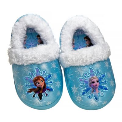 Disney Frozen Anna and Elsa Girls Dual Sizes Slippers, 7M Toddler -  0194603359853