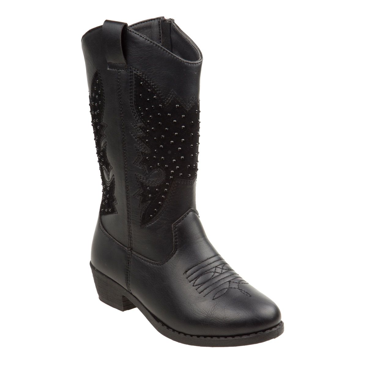 Girls zip up boot with heel