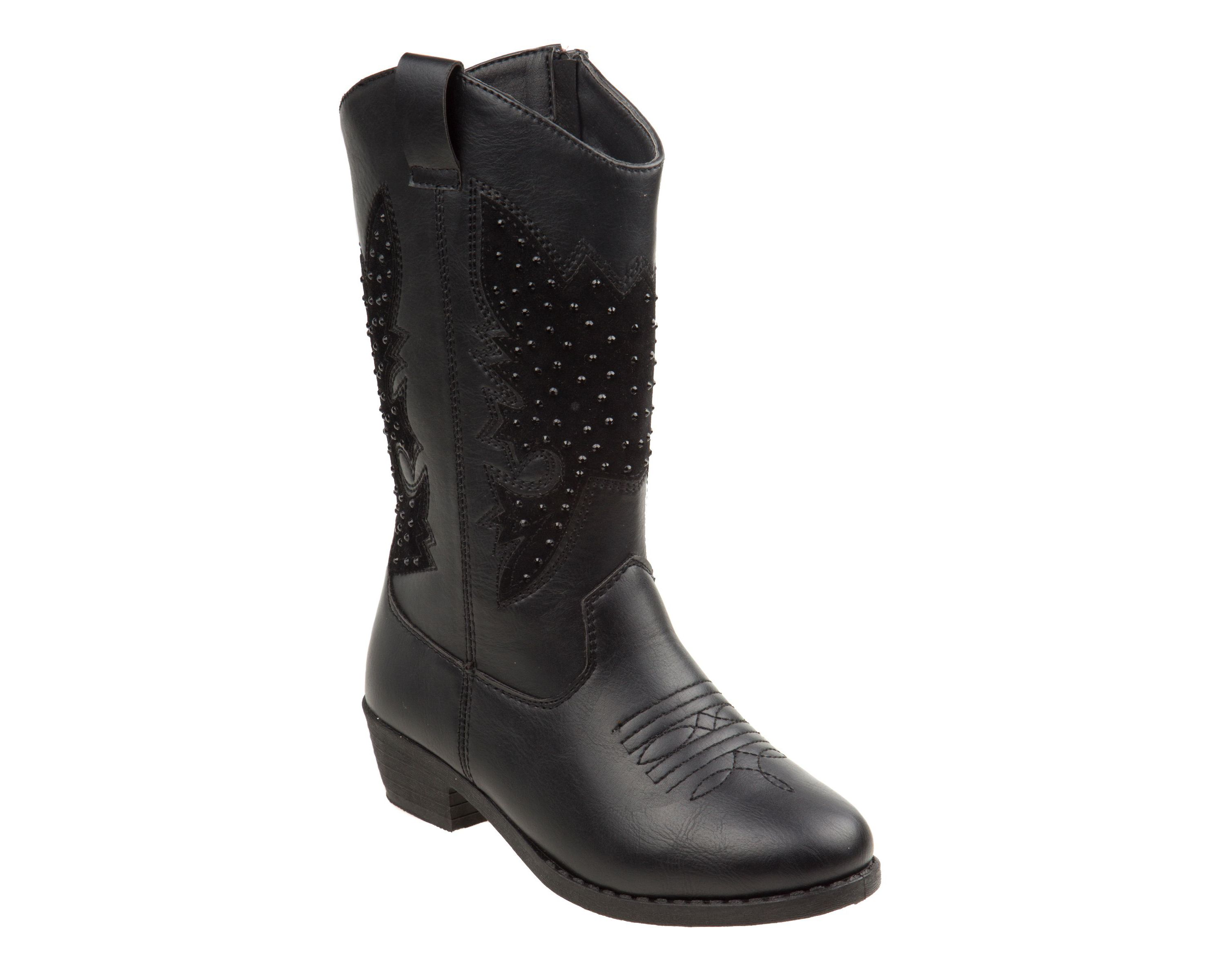 Girls zip up boot with heel