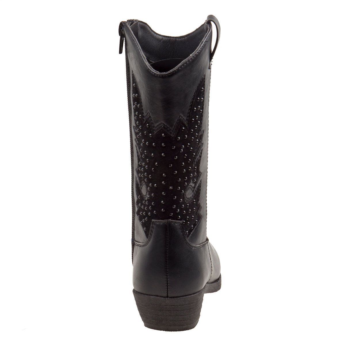 Girls zip up boot with heel