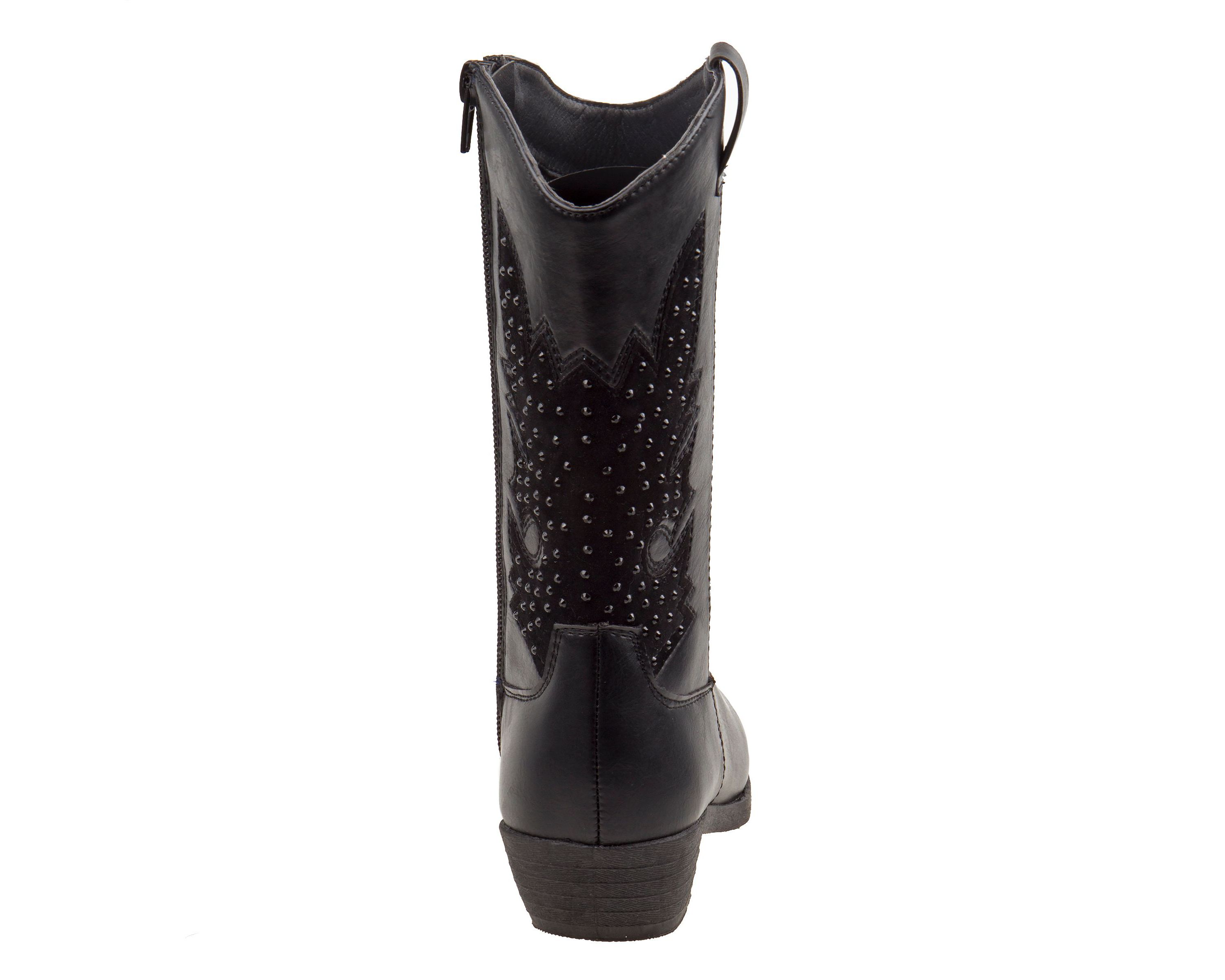 Girls zip up boot with heel
