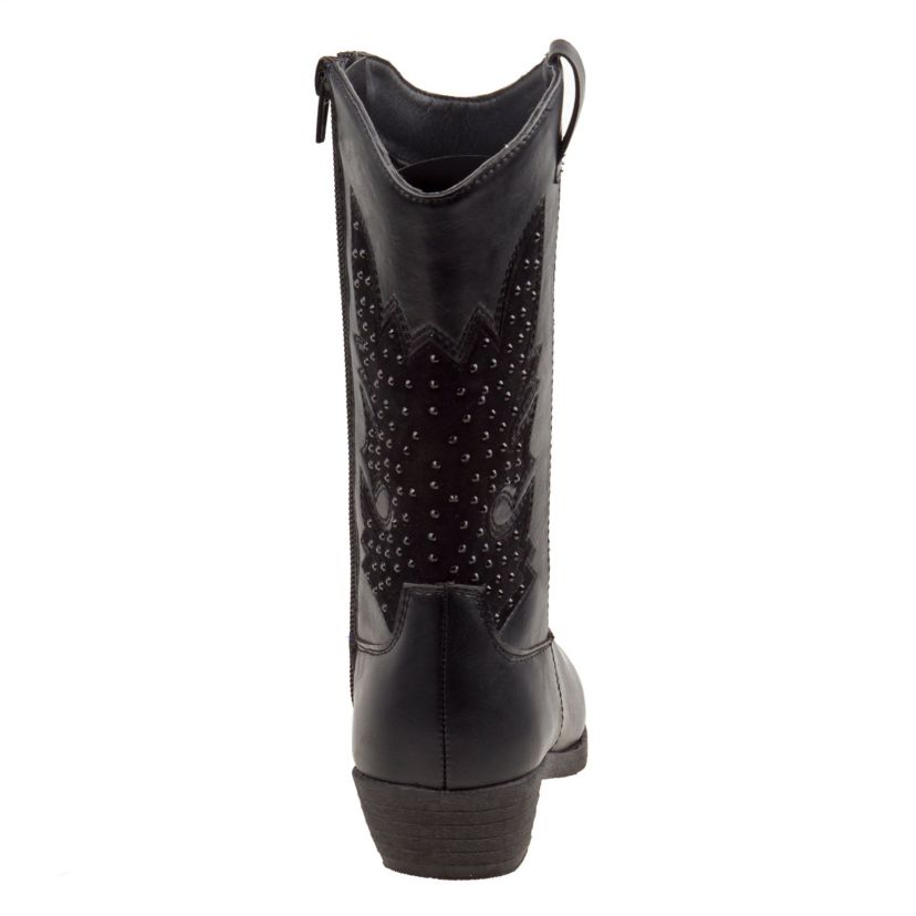 Girls zip up boot with heel