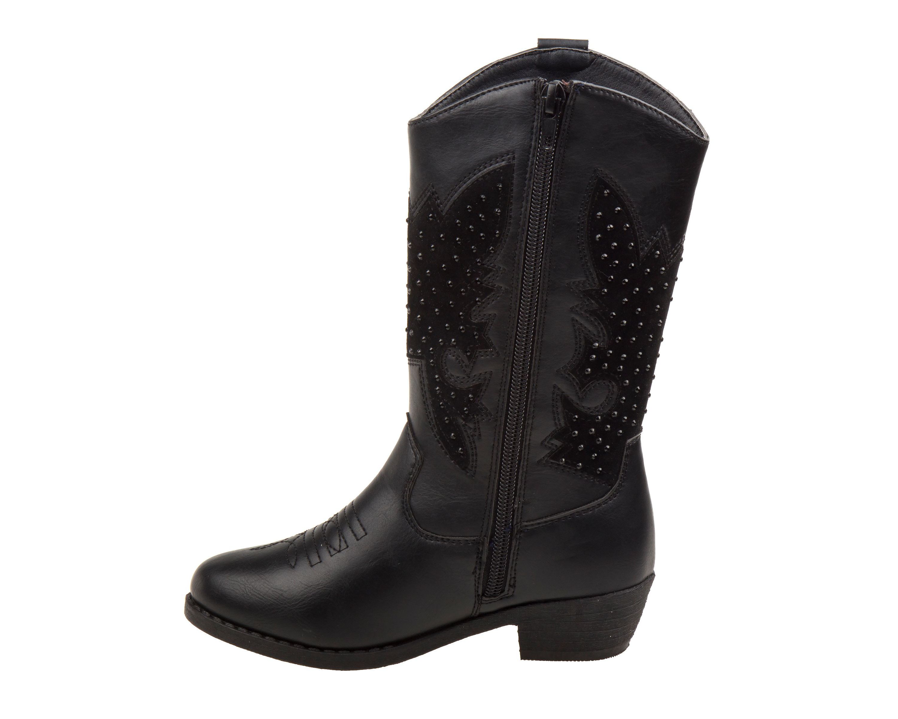 Girls zip up boot with heel