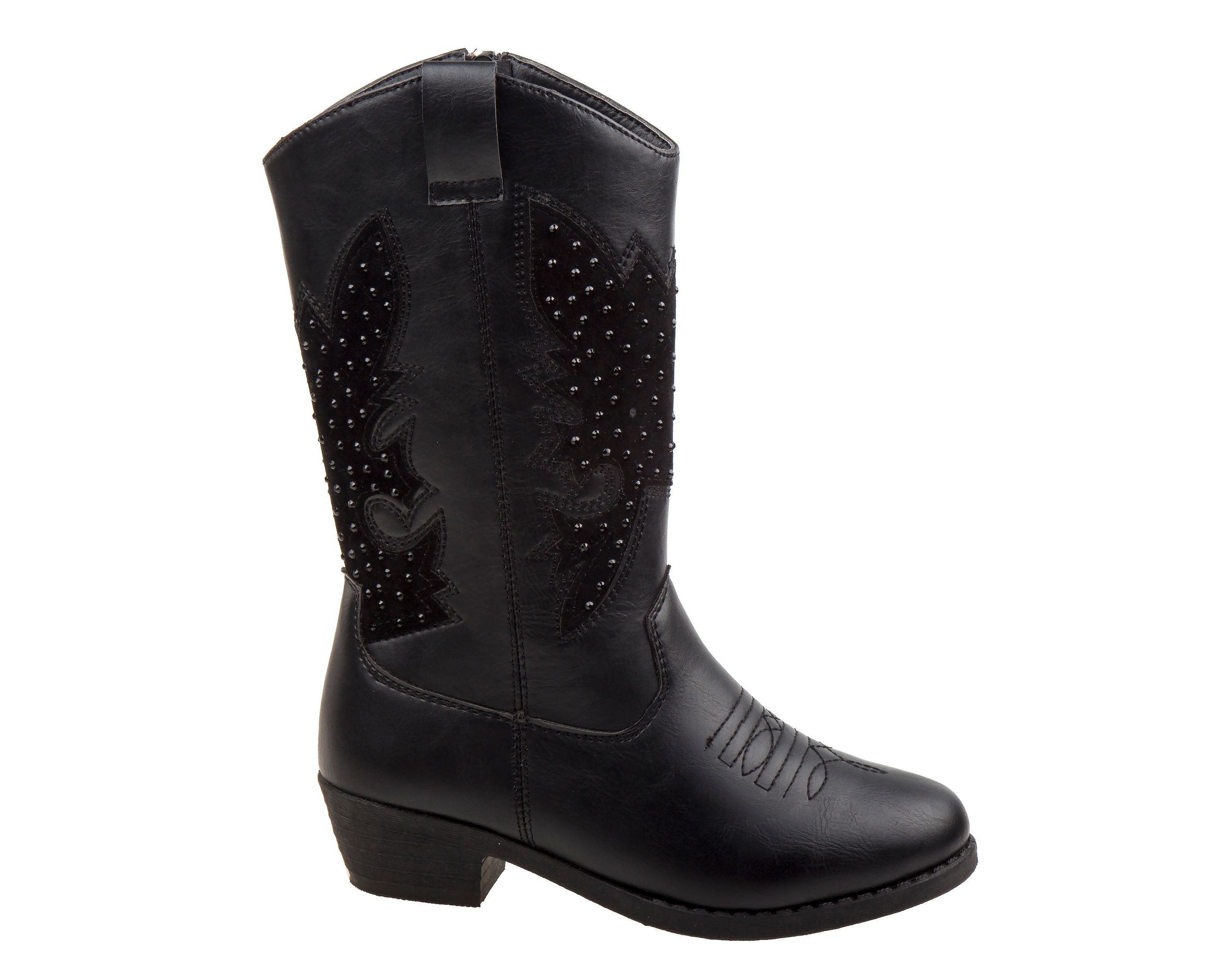 Girls zip up boot with heel