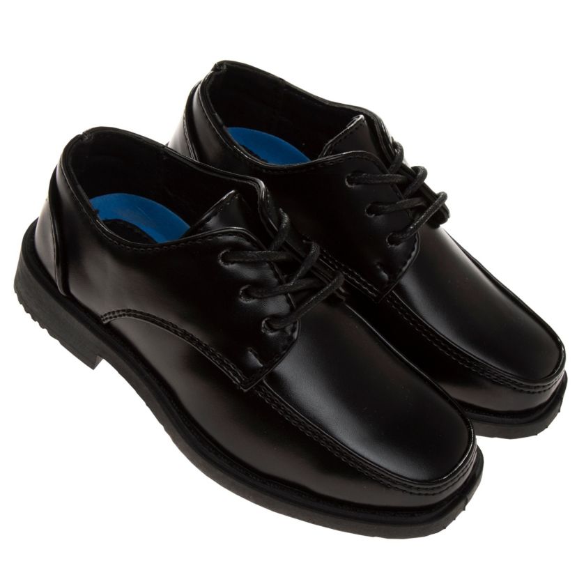 Boys dress shoes, lace-up style.